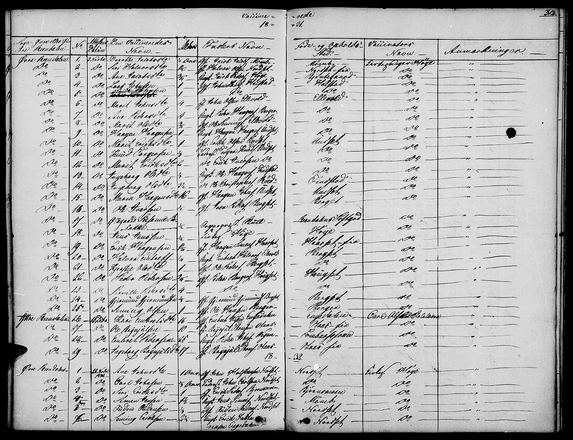 Rendalen prestekontor, SAH/PREST-054/H/Ha/Haa/L0004: Parish register (official) no. 4, 1829-1852, p. 312