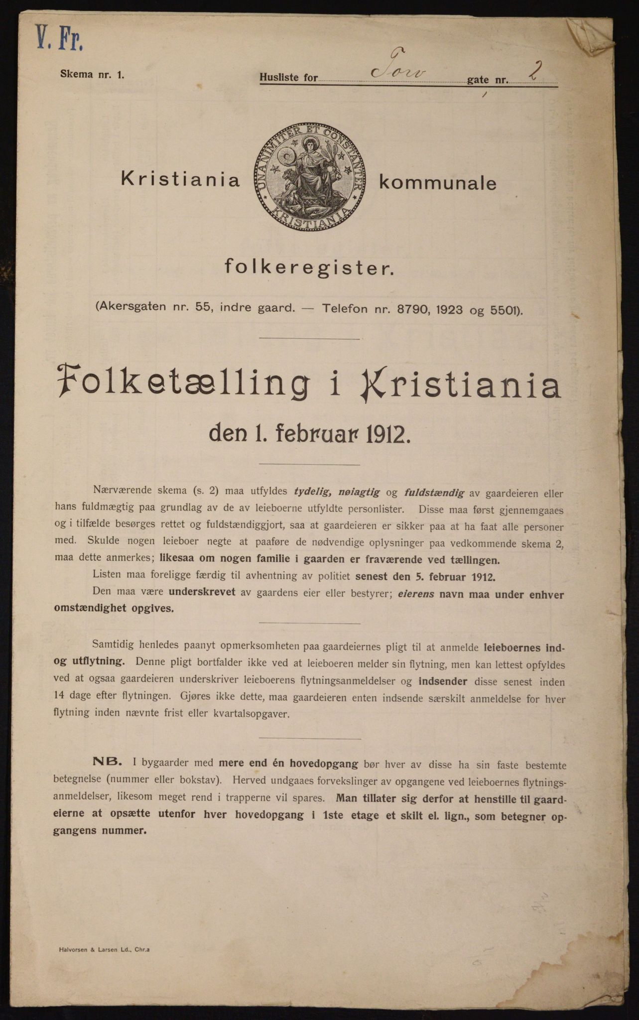 OBA, Municipal Census 1912 for Kristiania, 1912, p. 113887