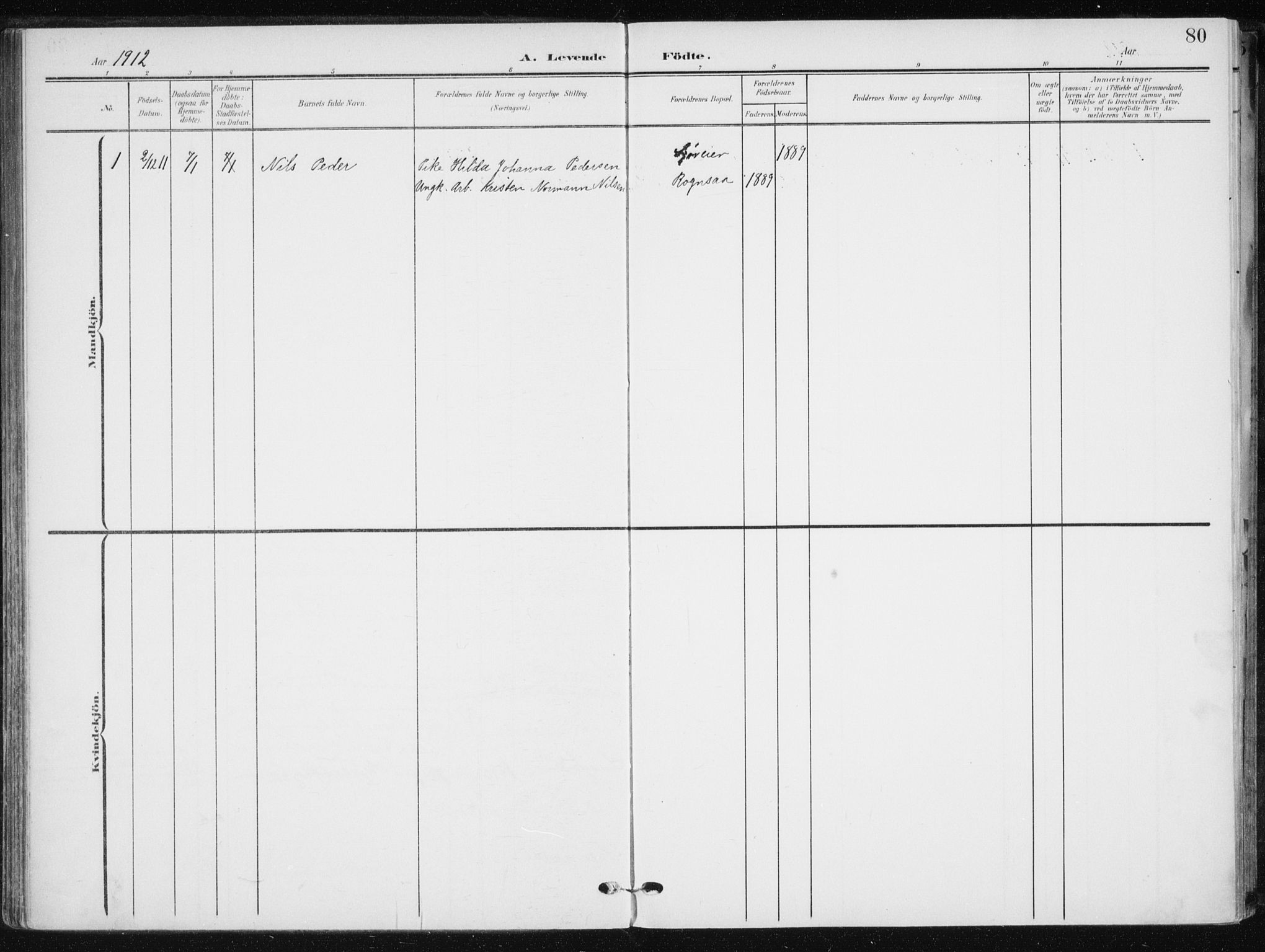 Salangen sokneprestembete, SATØ/S-1324/H/Ha/L0002kirke: Parish register (official) no. 2, 1902-1911, p. 80