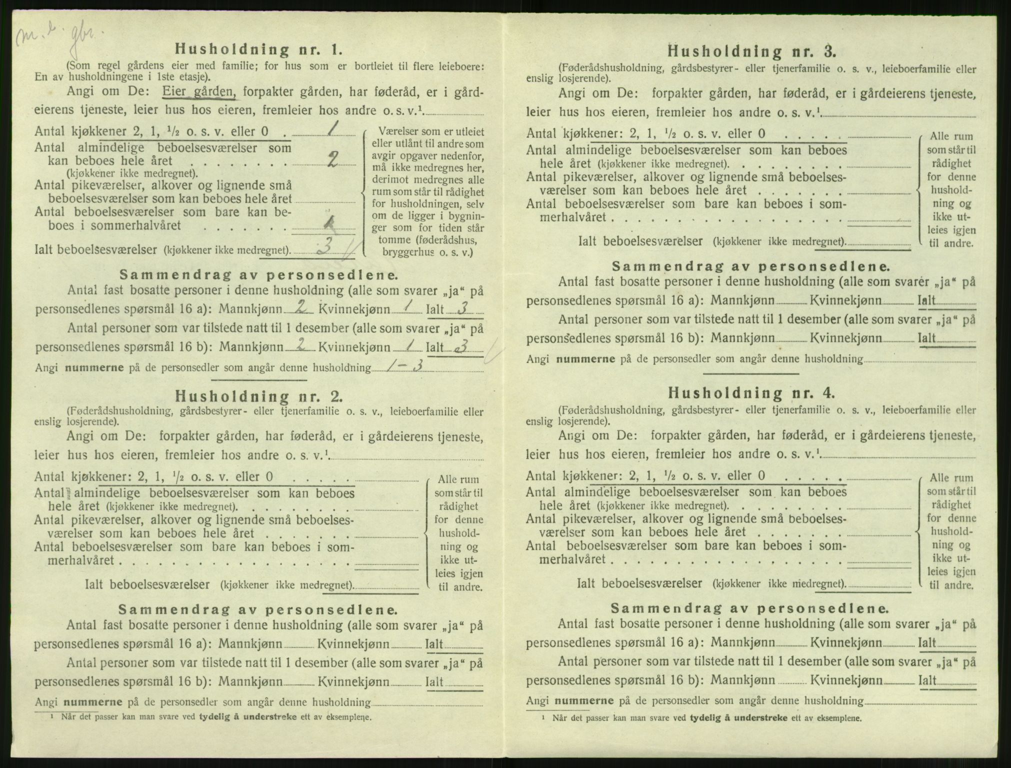 SAT, 1920 census for Hareid, 1920, p. 476