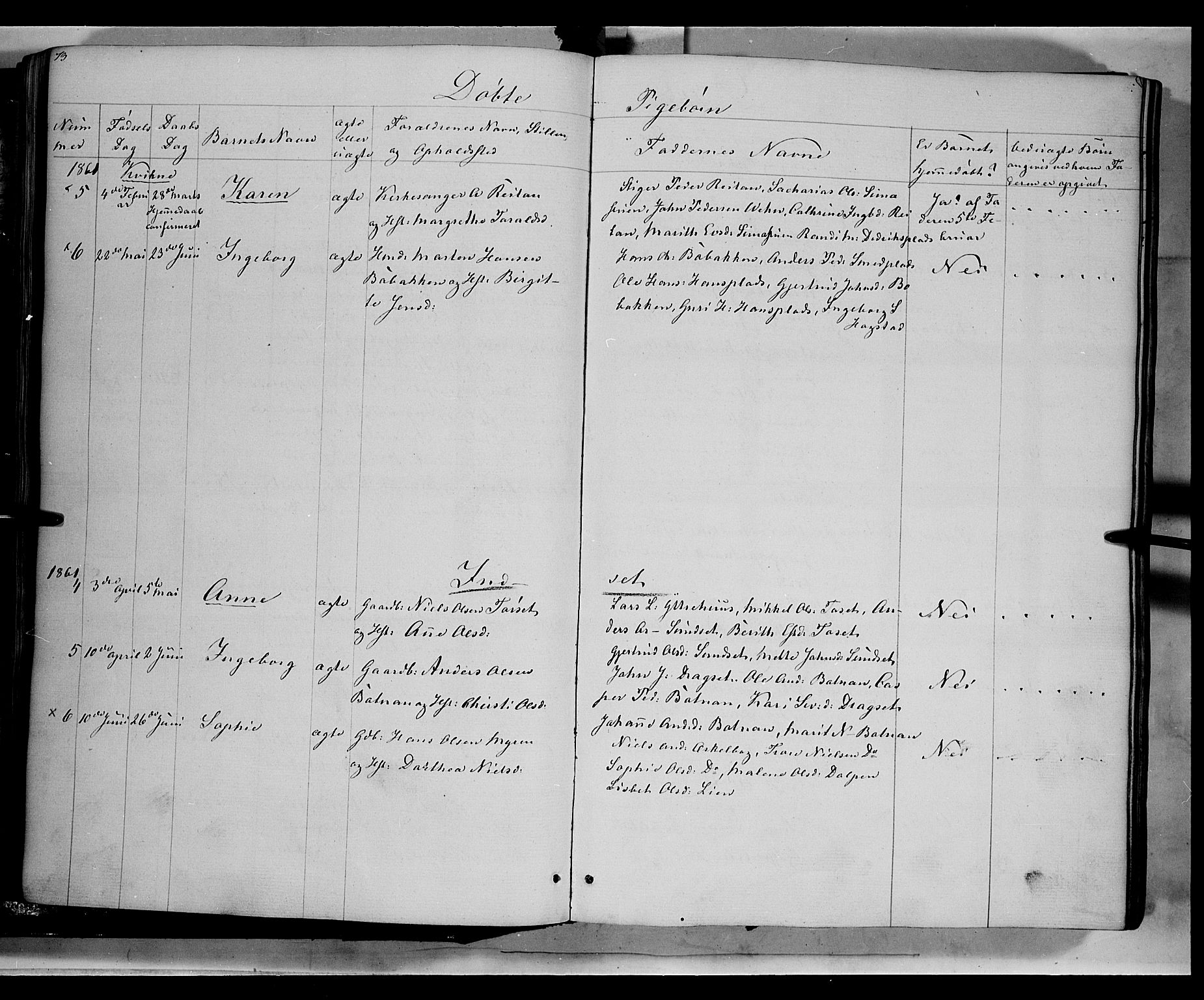 Kvikne prestekontor, AV/SAH-PREST-064/H/Ha/Haa/L0005: Parish register (official) no. 5, 1841-1862, p. 73