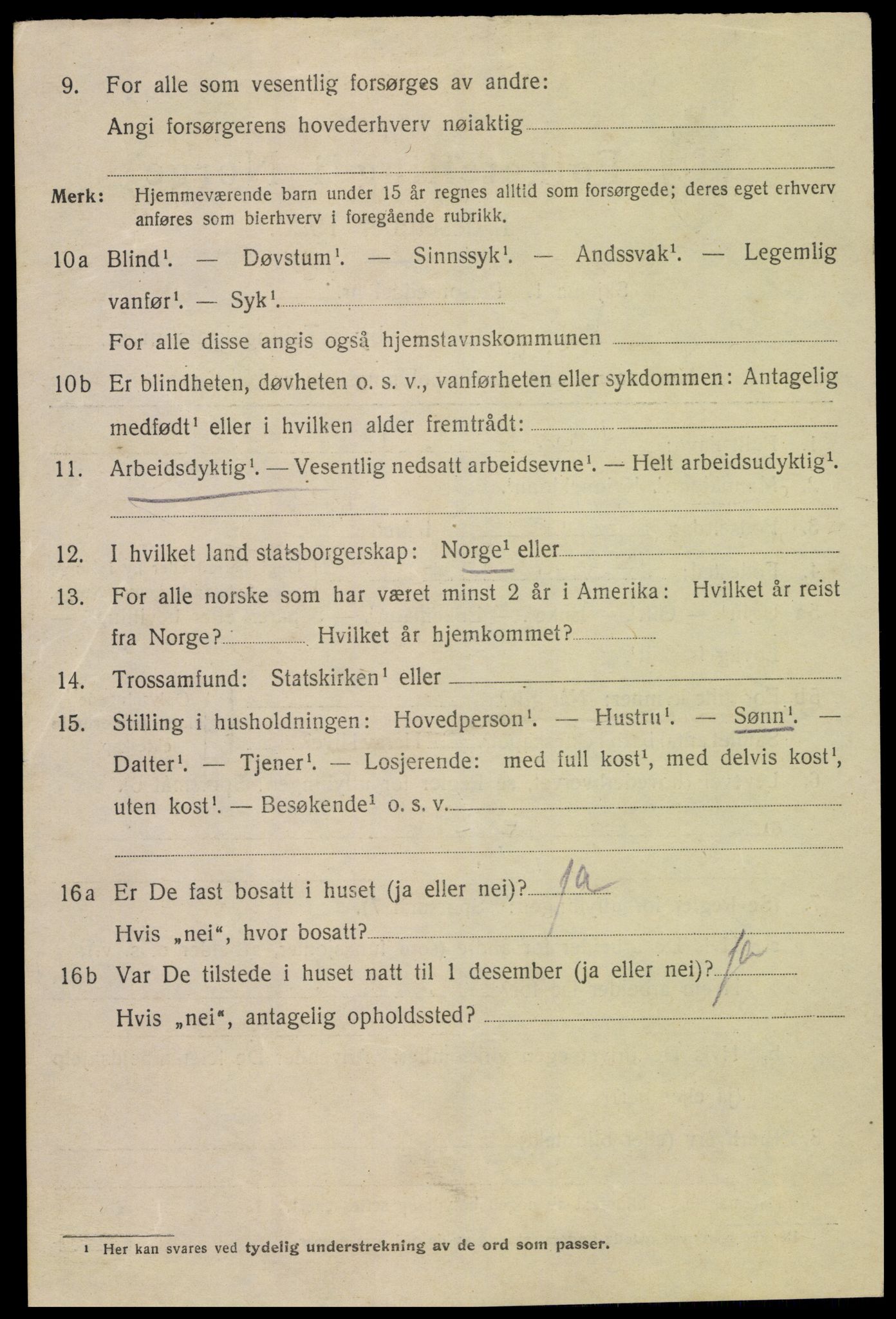 SAK, 1920 census for Mandal, 1920, p. 6848