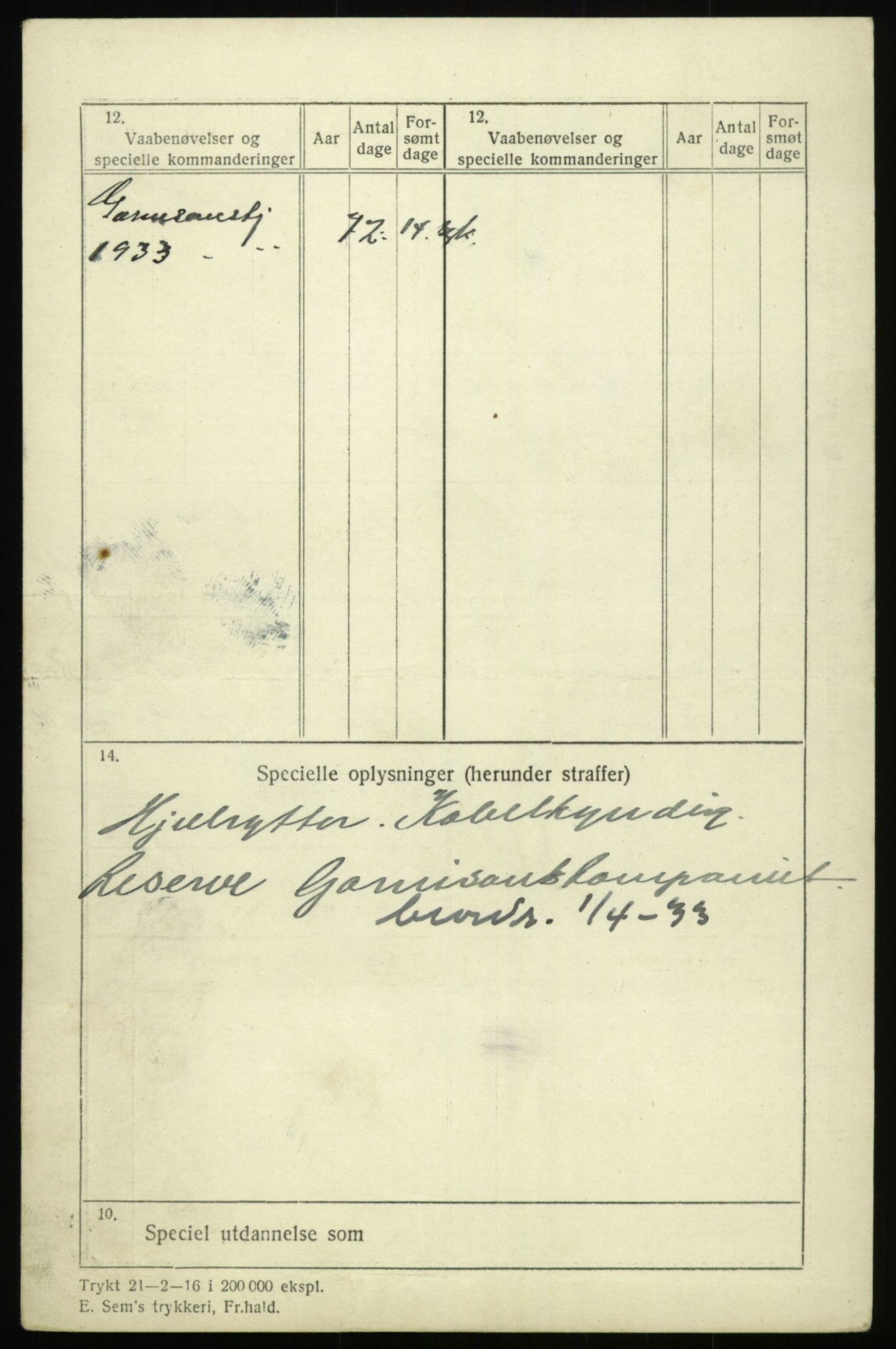 Forsvaret, Troms infanteriregiment nr. 16, AV/RA-RAFA-3146/P/Pa/L0017: Rulleblad for regimentets menige mannskaper, årsklasse 1933, 1933, p. 798