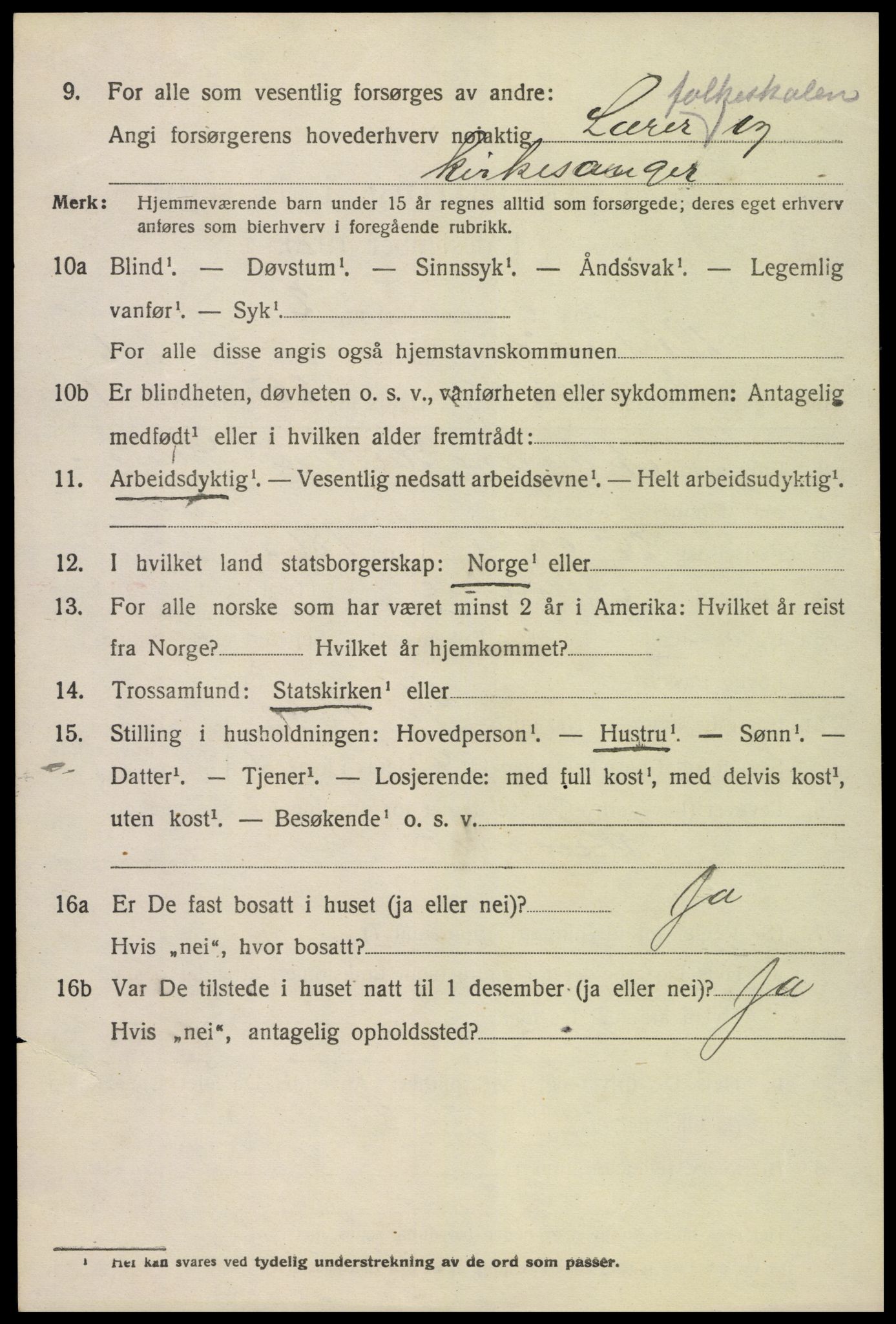SAK, 1920 census for Dypvåg, 1920, p. 5408