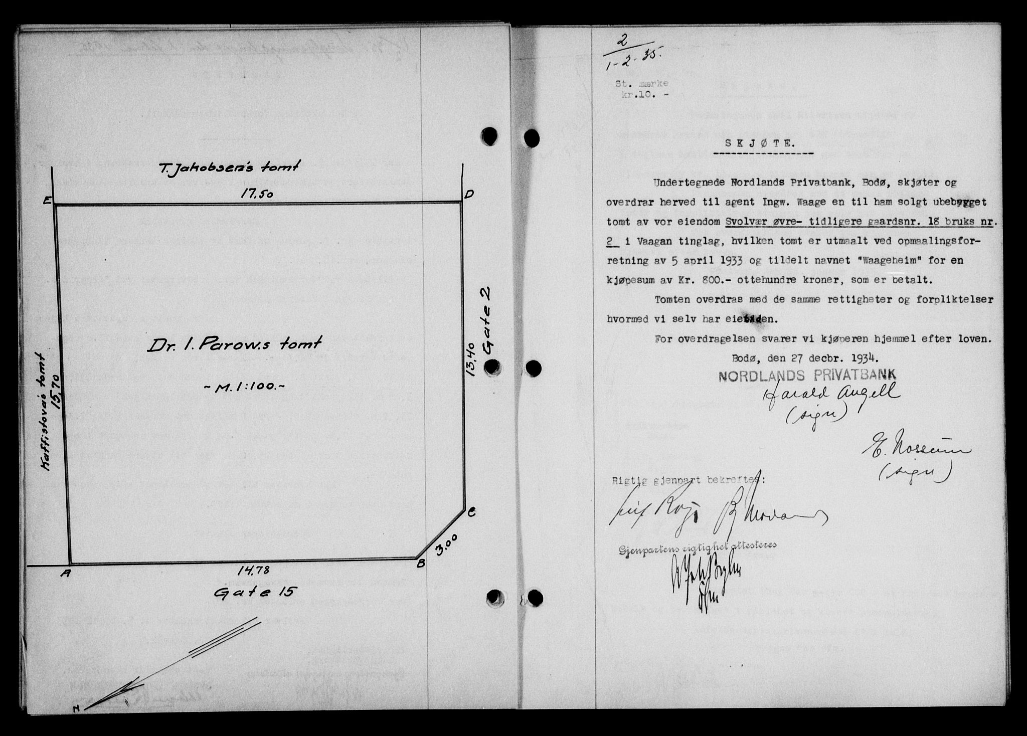 Lofoten sorenskriveri, SAT/A-0017/1/2/2C/L0031b: Mortgage book no. 31b, 1935-1935, Deed date: 01.02.1935