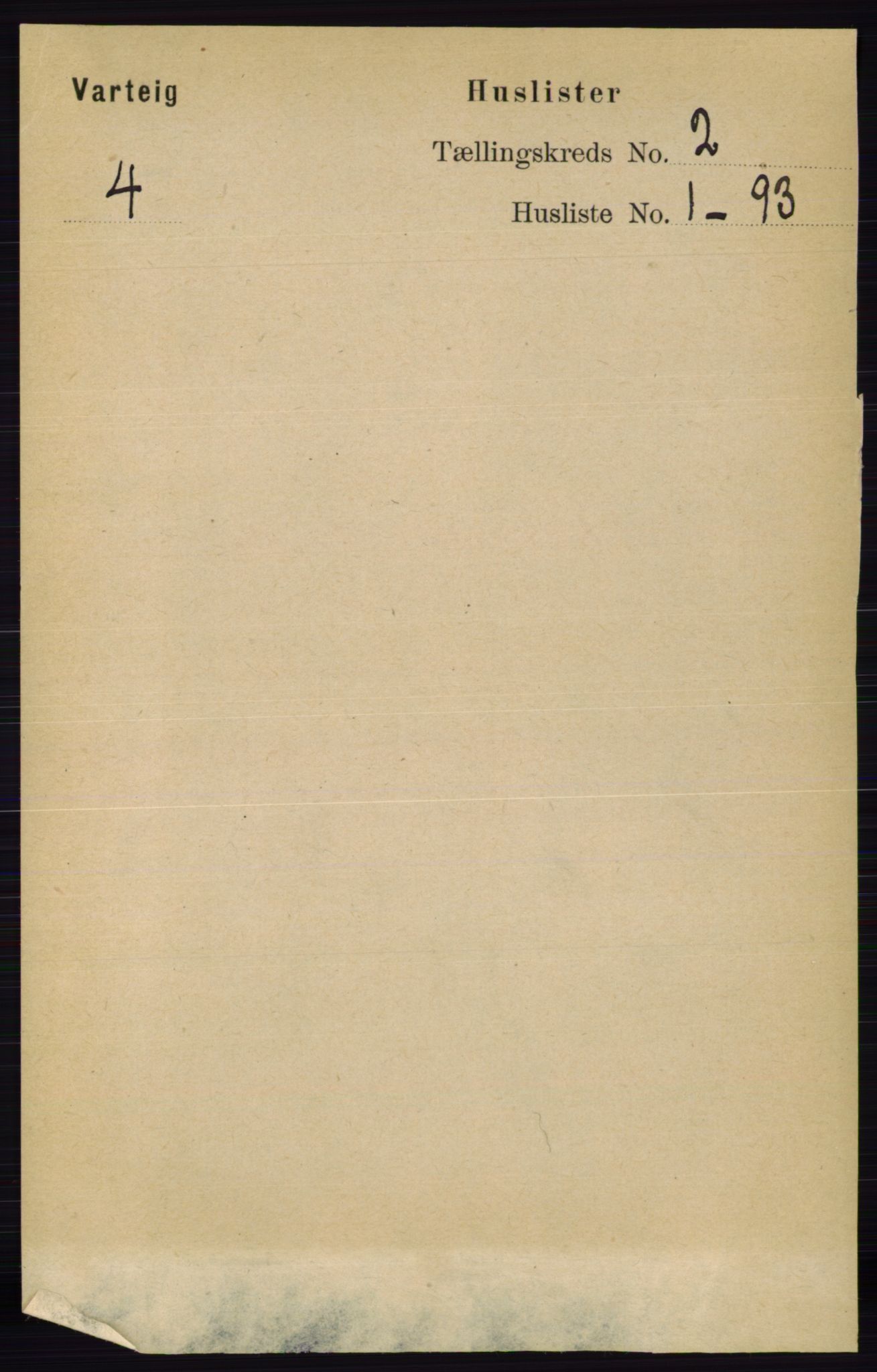 RA, 1891 census for 0114 Varteig, 1891, p. 483