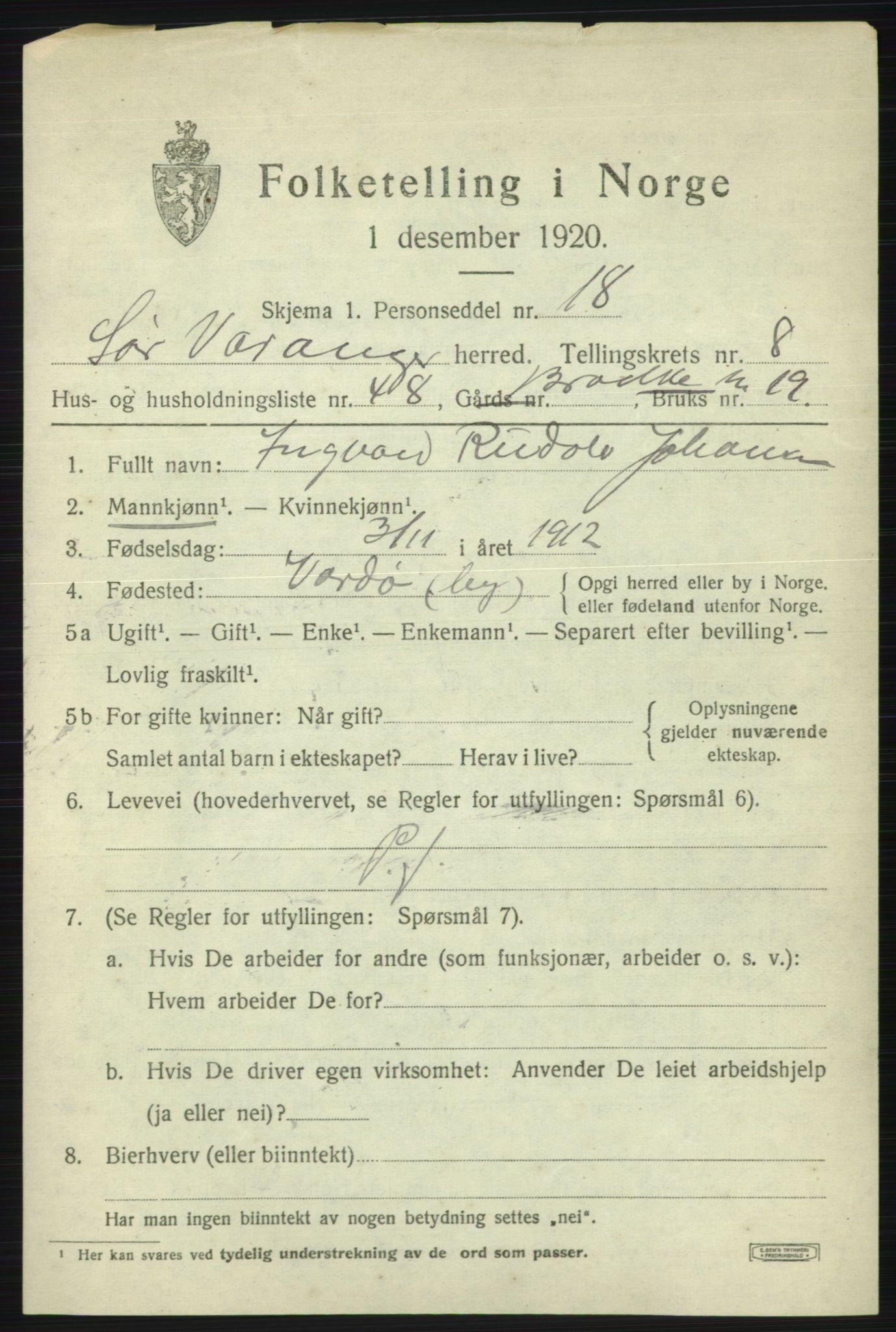 SATØ, 1920 census for Sør-Varanger, 1920, p. 5659