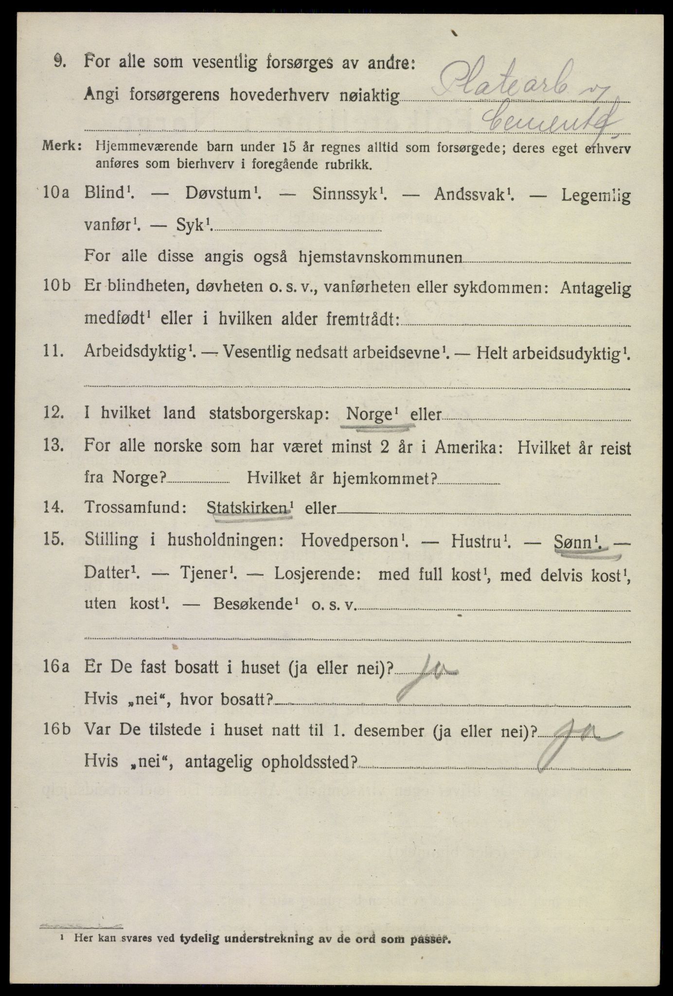 SAKO, 1920 census for Røyken, 1920, p. 9125