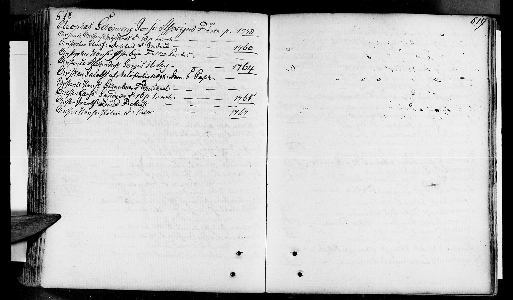 Ministerialprotokoller, klokkerbøker og fødselsregistre - Nordland, AV/SAT-A-1459/830/L0435: Parish register (official) no. 830A04, 1737-1768, p. 618-619