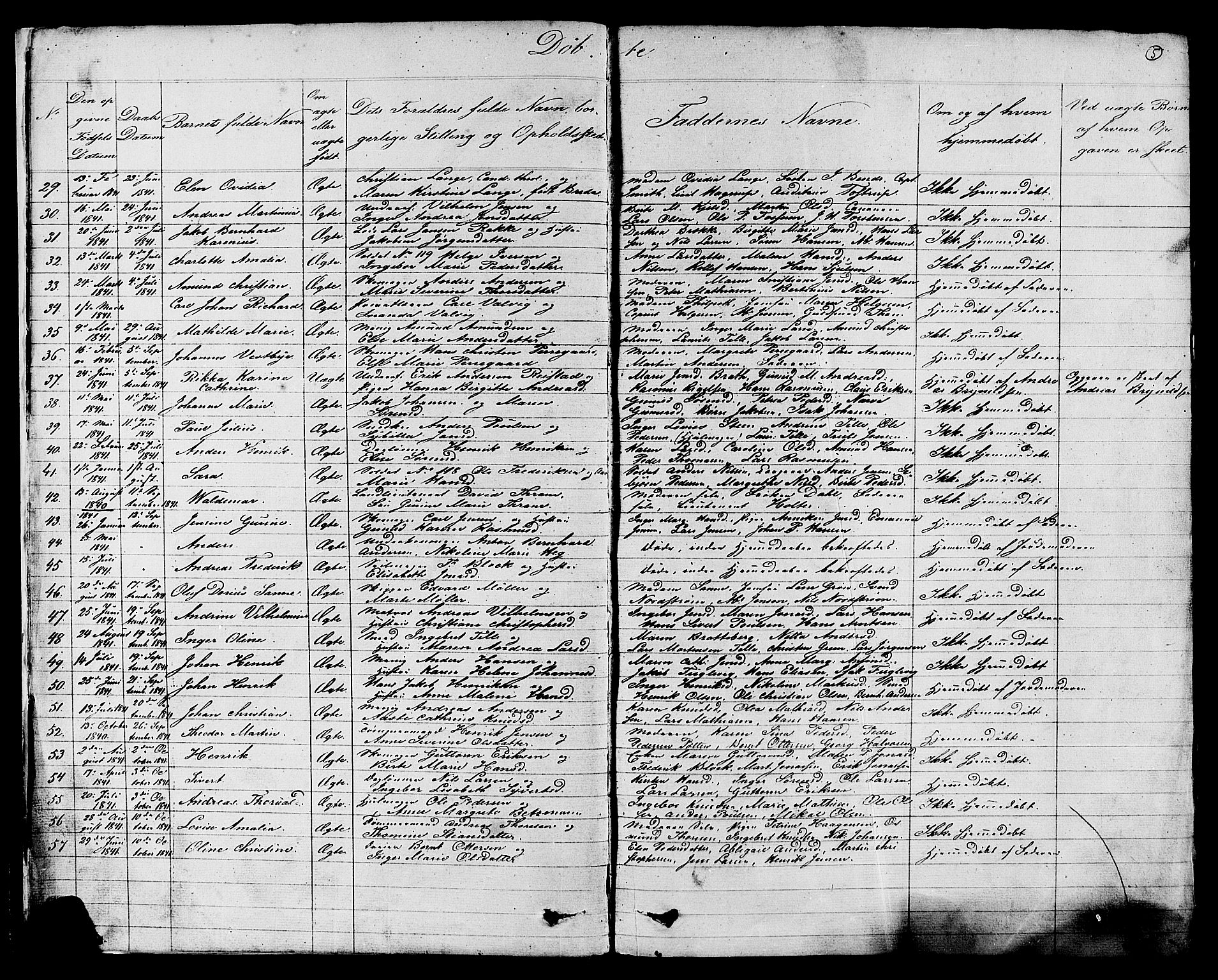 Stavern kirkebøker, AV/SAKO-A-318/G/Ga/L0002: Parish register (copy) no. 2, 1839-1909, p. 5