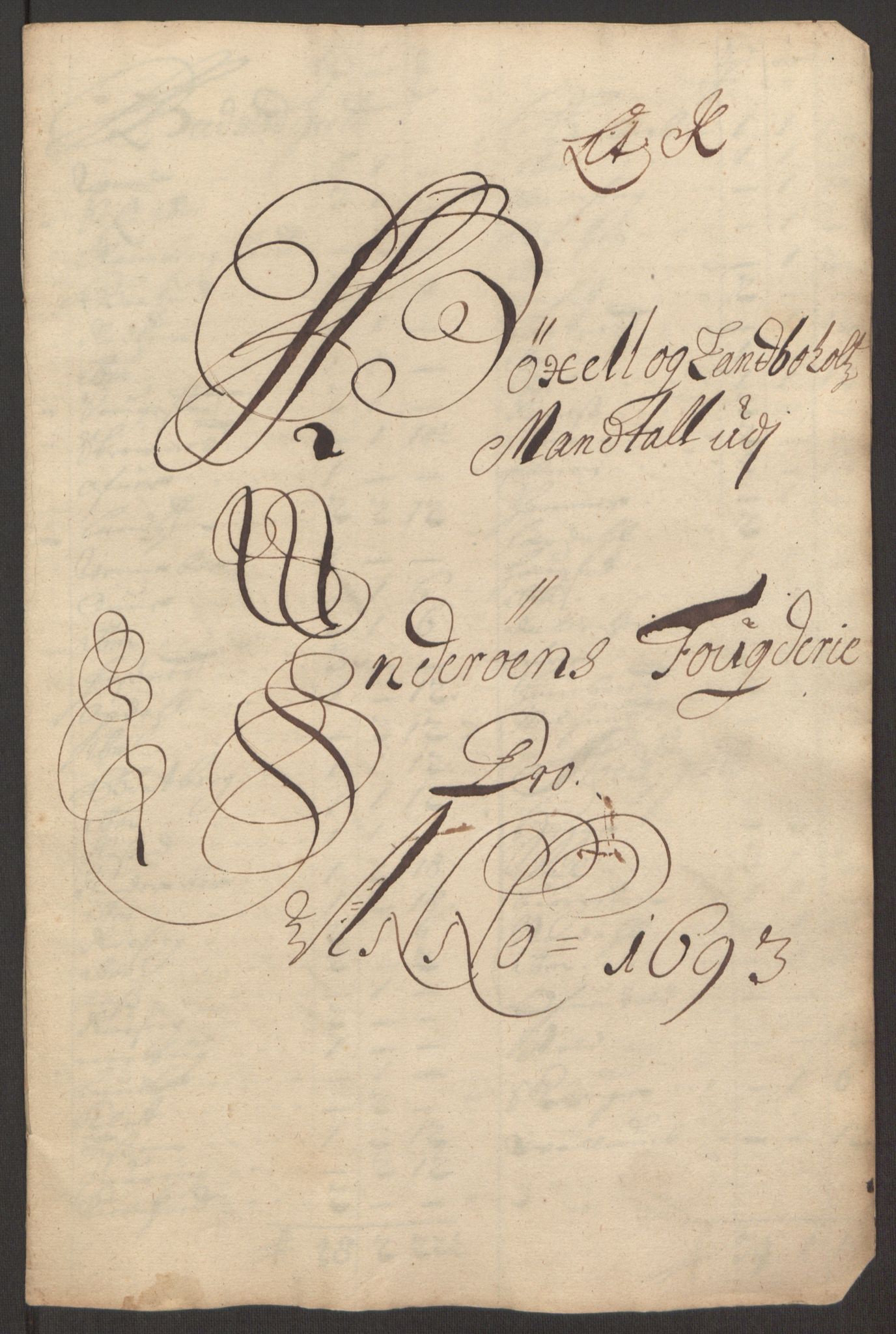 Rentekammeret inntil 1814, Reviderte regnskaper, Fogderegnskap, AV/RA-EA-4092/R63/L4308: Fogderegnskap Inderøy, 1692-1694, p. 499