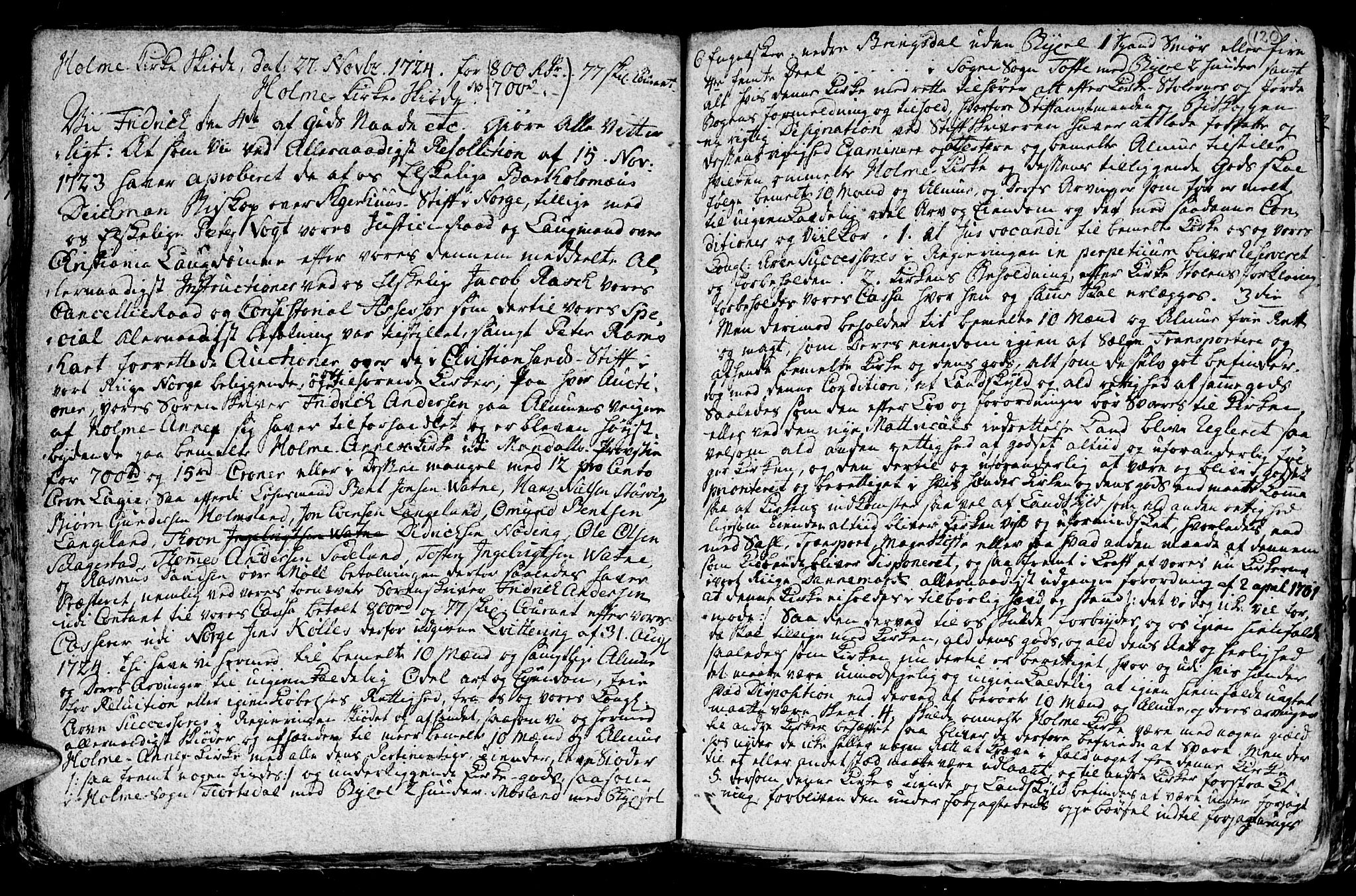 Holum sokneprestkontor, SAK/1111-0022/F/Fb/Fba/L0001: Parish register (copy) no. B 1 /1, 1770-1820, p. 120