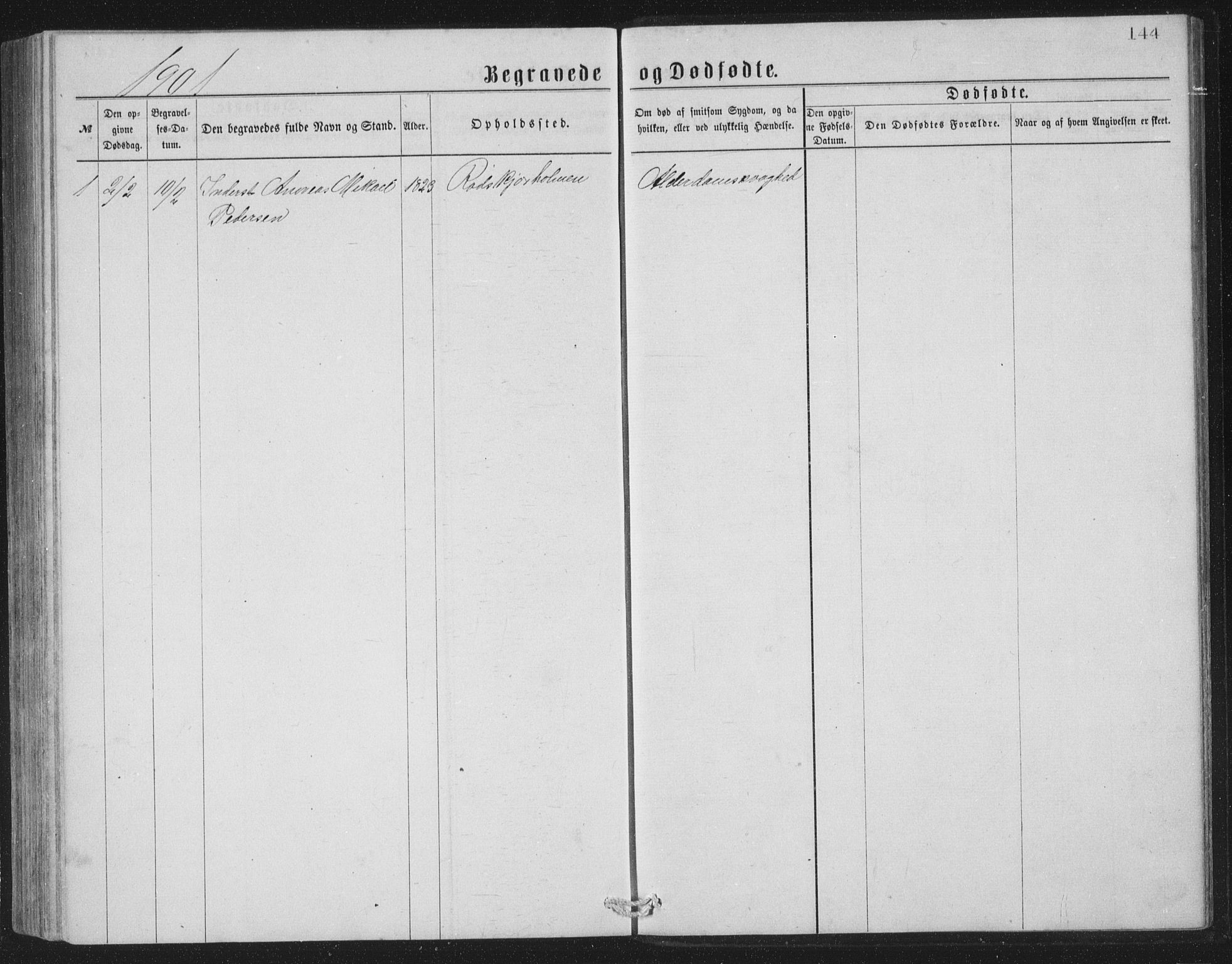 Ministerialprotokoller, klokkerbøker og fødselsregistre - Nordland, AV/SAT-A-1459/840/L0582: Parish register (copy) no. 840C02, 1874-1900, p. 144