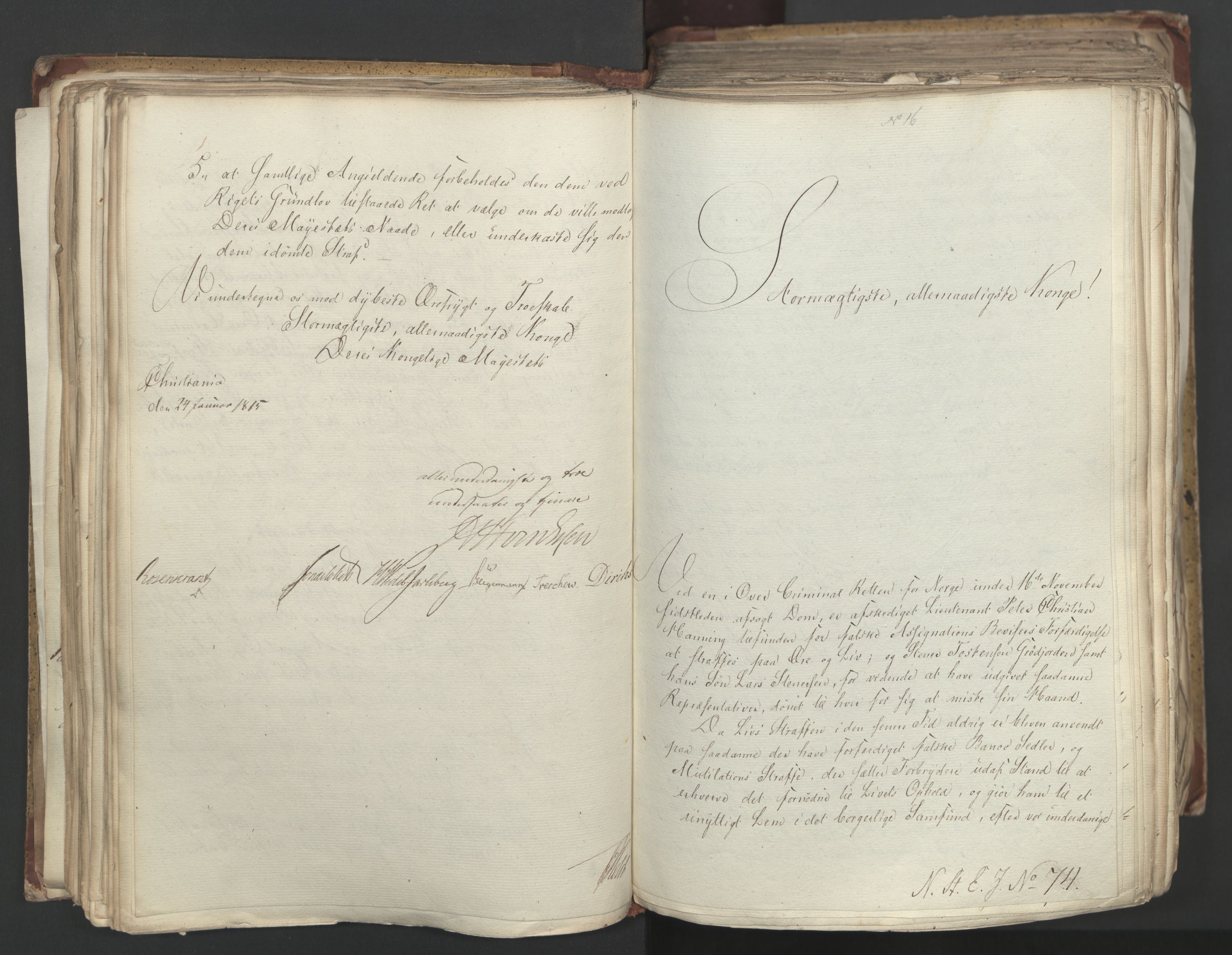 Statsrådsavdelingen i Stockholm, AV/RA-S-1003/D/Da/L0001: Regjeringsinnstillinger nr. 1-262, 1814-1815, p. 146