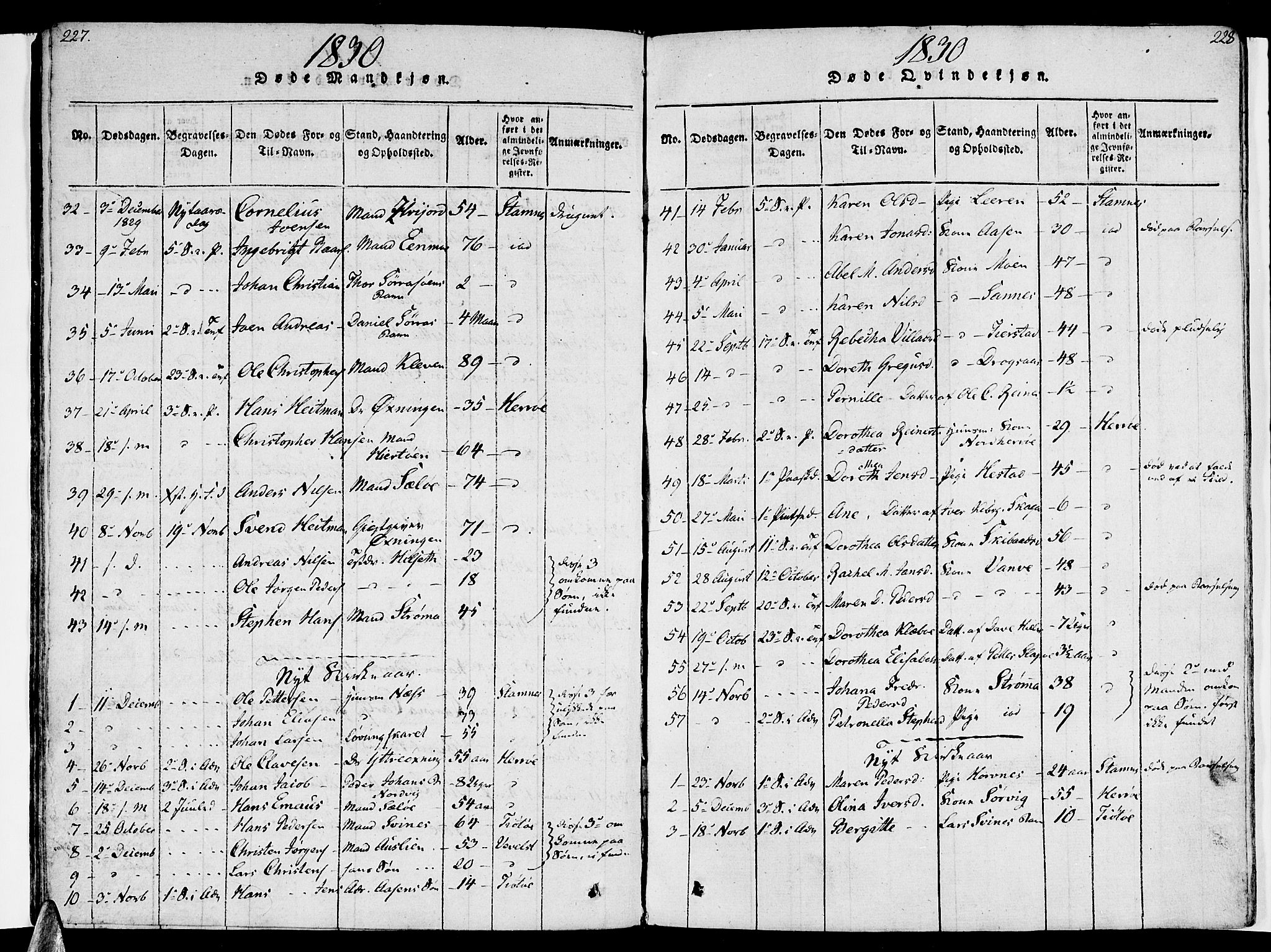 Ministerialprotokoller, klokkerbøker og fødselsregistre - Nordland, AV/SAT-A-1459/830/L0445: Parish register (official) no. 830A09, 1820-1830, p. 227-228