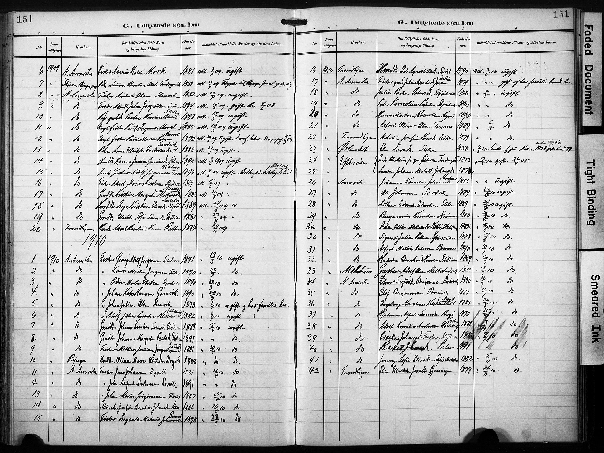 Ministerialprotokoller, klokkerbøker og fødselsregistre - Sør-Trøndelag, SAT/A-1456/640/L0580: Parish register (official) no. 640A05, 1902-1910, p. 151