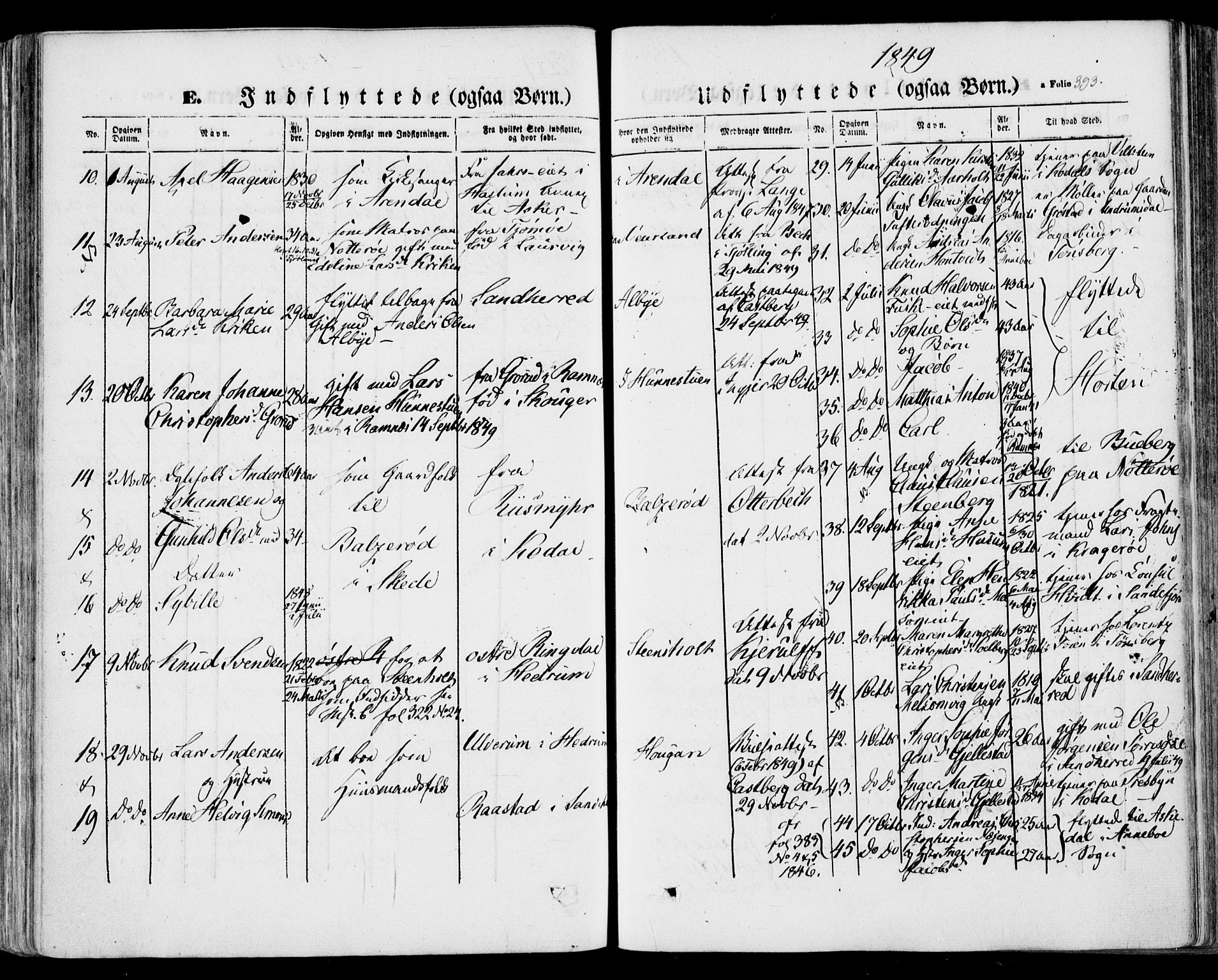 Stokke kirkebøker, AV/SAKO-A-320/F/Fa/L0007: Parish register (official) no. I 7, 1844-1857, p. 393