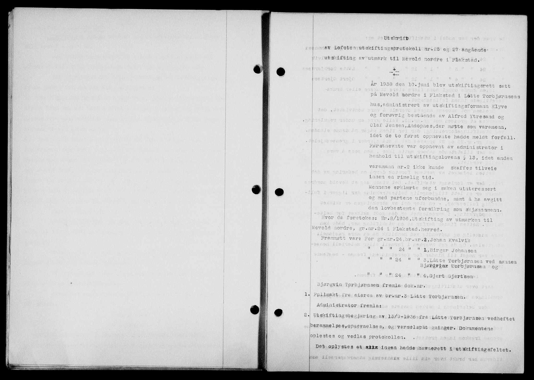 Lofoten sorenskriveri, SAT/A-0017/1/2/2C/L0013a: Mortgage book no. 13a, 1944-1946, Diary no: : 1353/1944