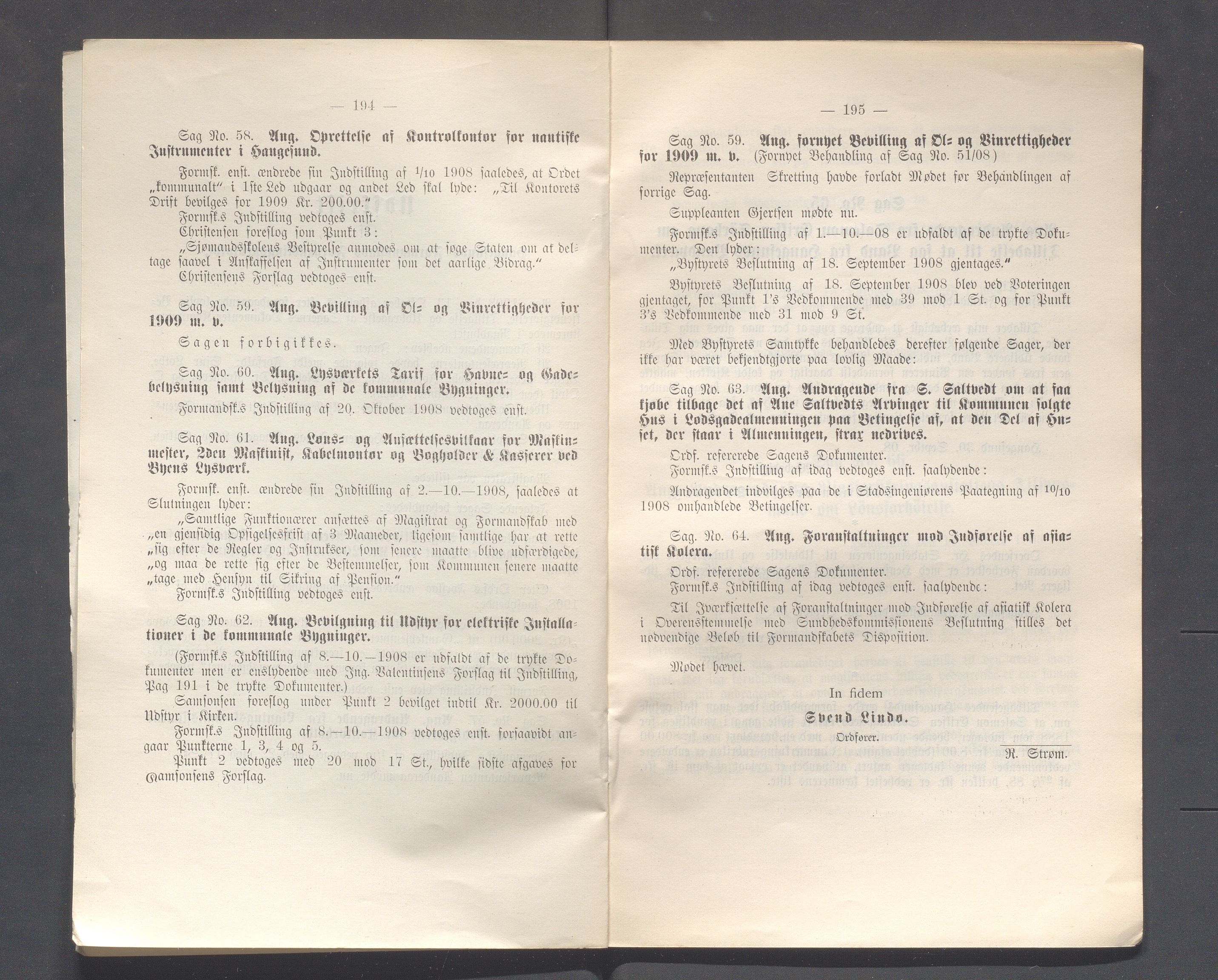 Haugesund kommune - Formannskapet og Bystyret, IKAR/A-740/A/Abb/L0002: Bystyreforhandlinger, 1908-1917, p. 86