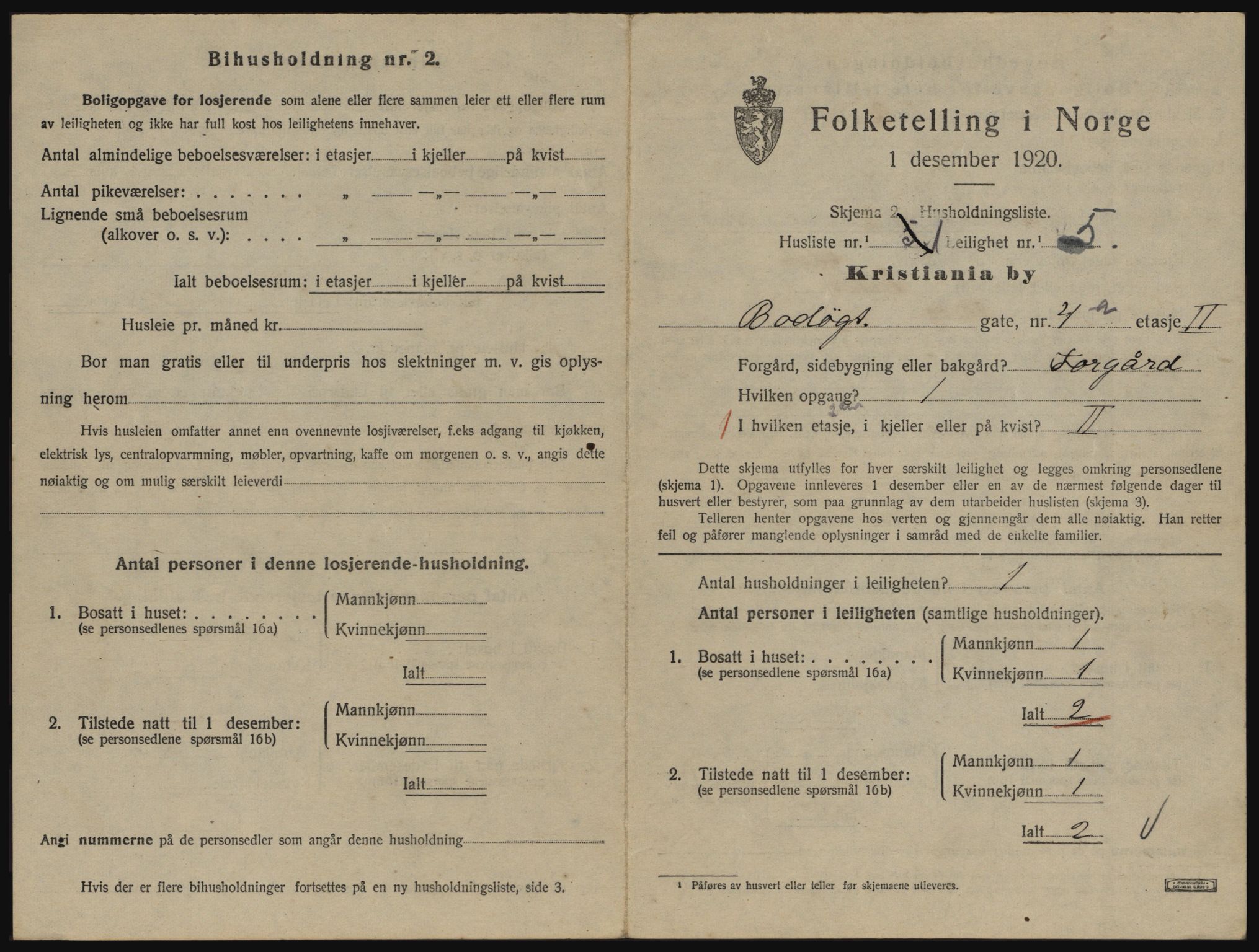 SAO, 1920 census for Kristiania, 1920, p. 6882