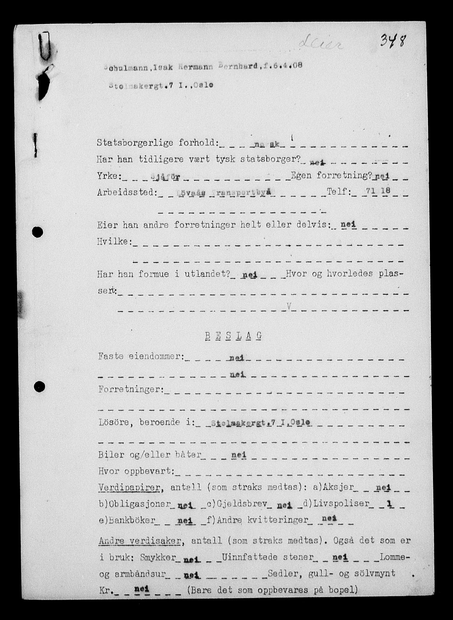 Justisdepartementet, Tilbakeføringskontoret for inndratte formuer, AV/RA-S-1564/H/Hc/Hcc/L0979: --, 1945-1947, p. 405