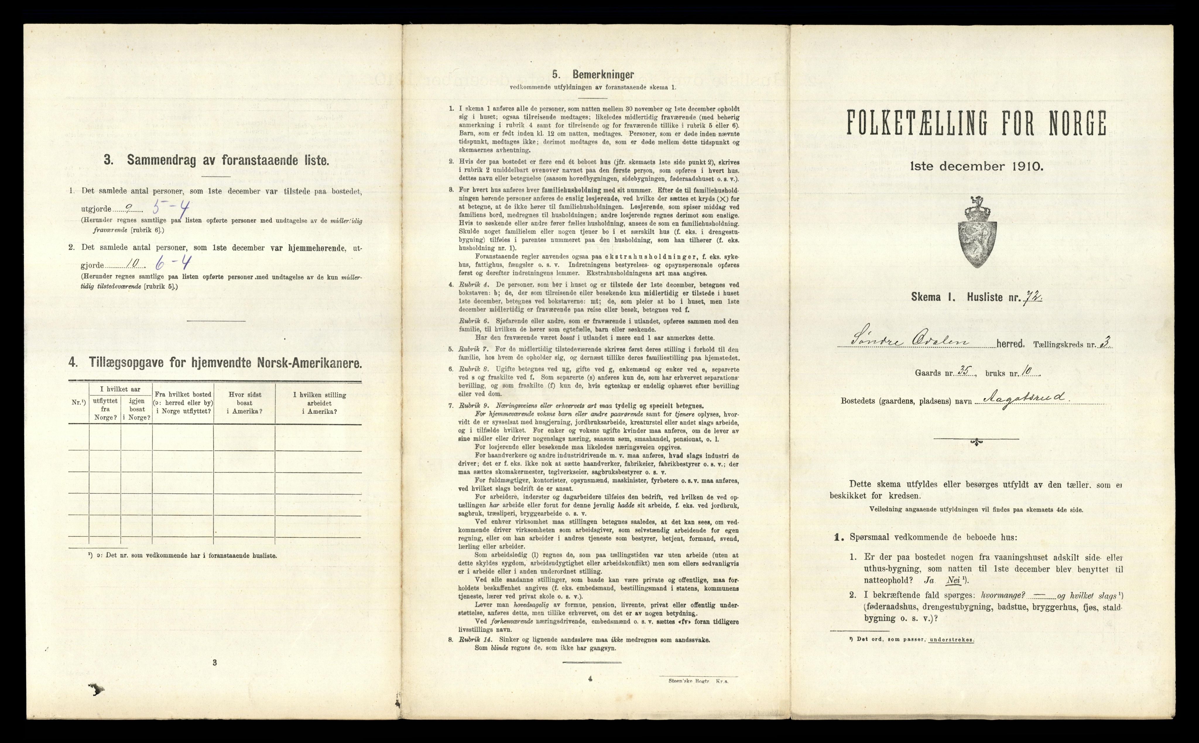 RA, 1910 census for Sør-Odal, 1910, p. 578