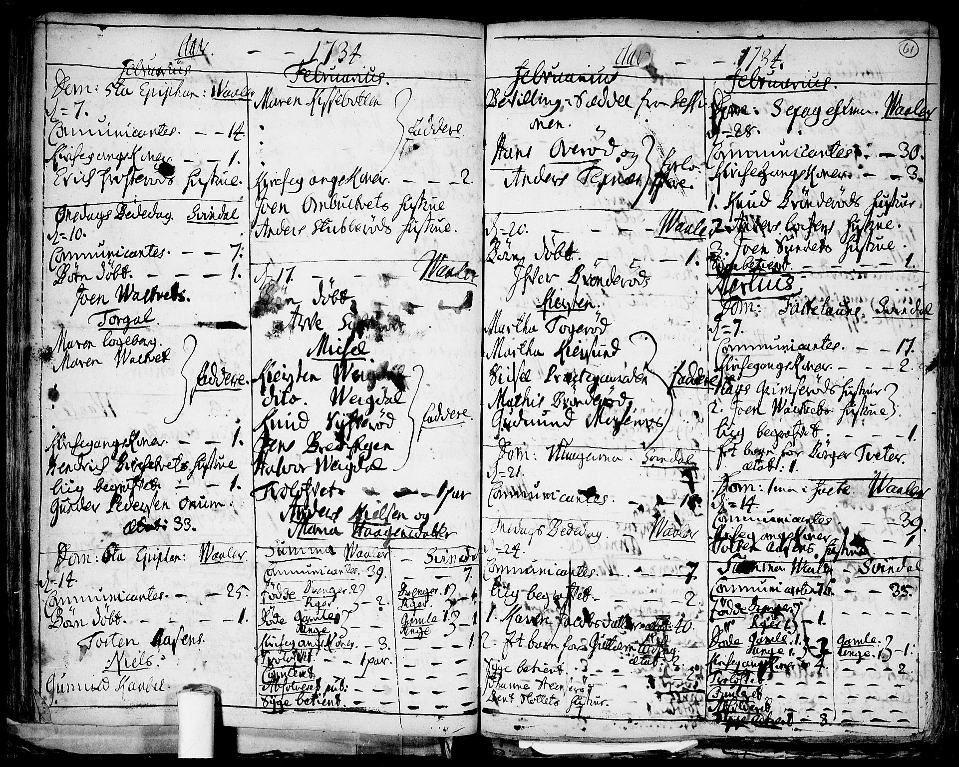 Våler prestekontor Kirkebøker, AV/SAO-A-11083/F/Fa/L0003: Parish register (official) no. I 3, 1730-1770, p. 61