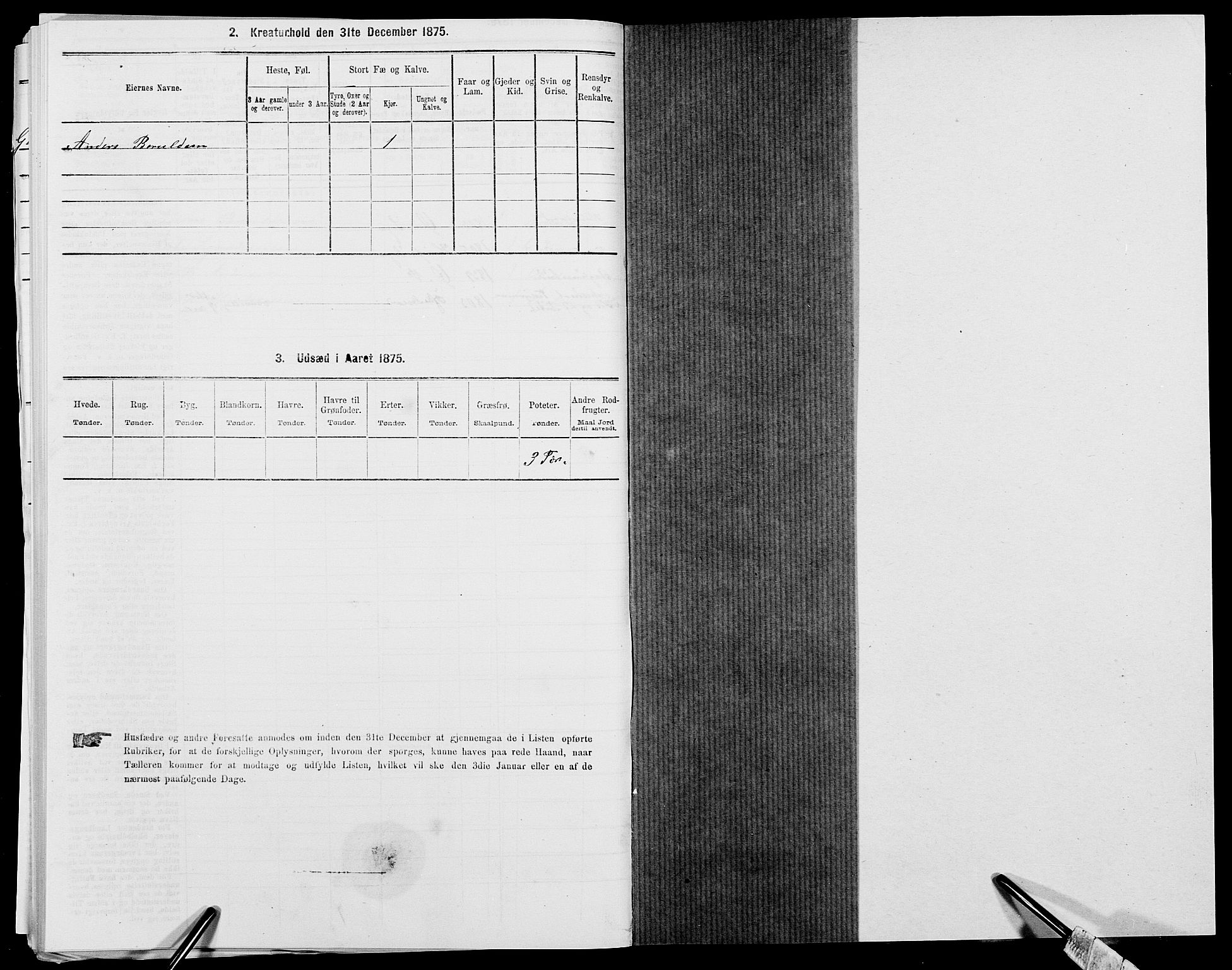 SAK, 1875 census for 0920P Øyestad, 1875, p. 1270