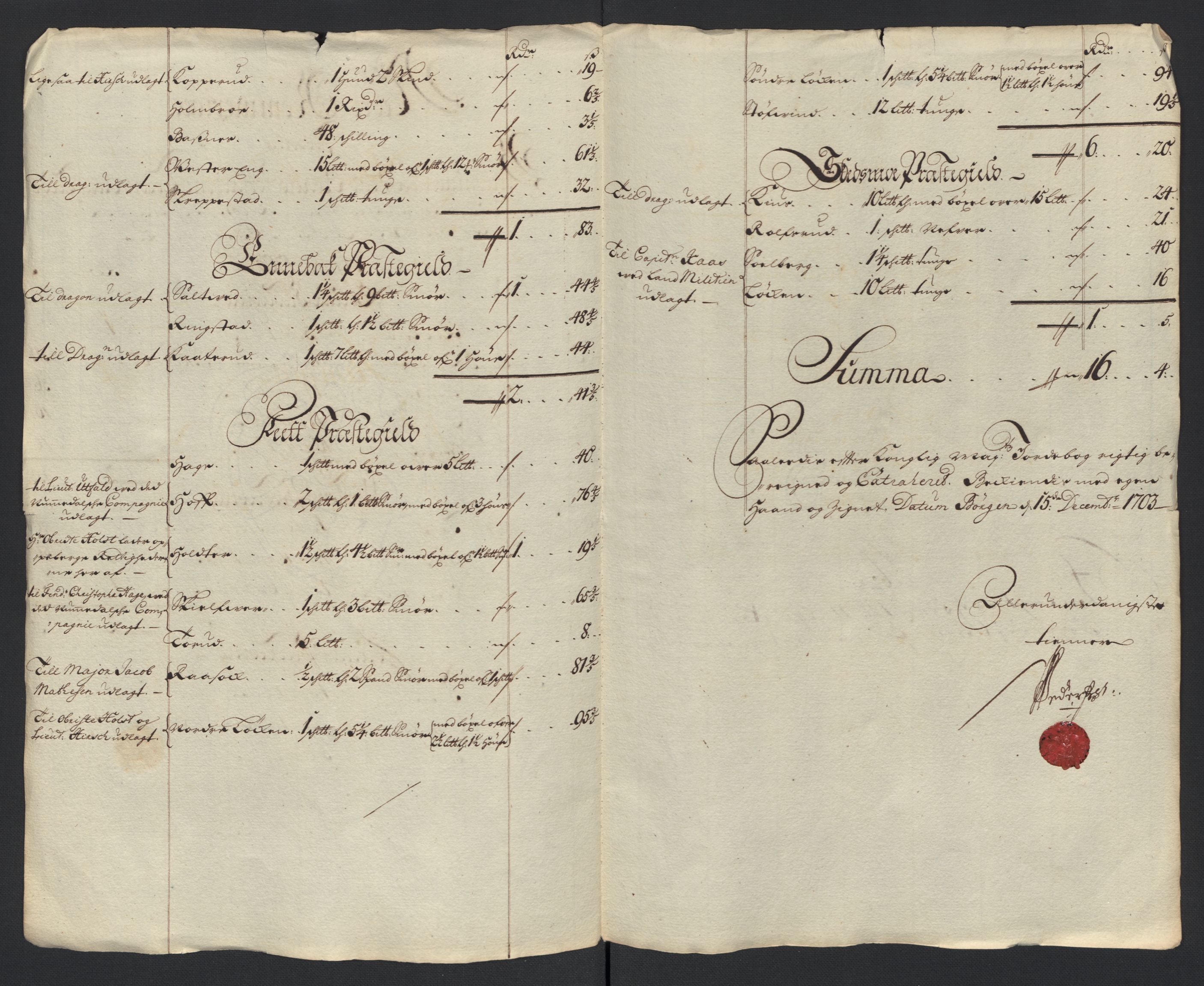 Rentekammeret inntil 1814, Reviderte regnskaper, Fogderegnskap, AV/RA-EA-4092/R11/L0586: Fogderegnskap Nedre Romerike, 1703, p. 11