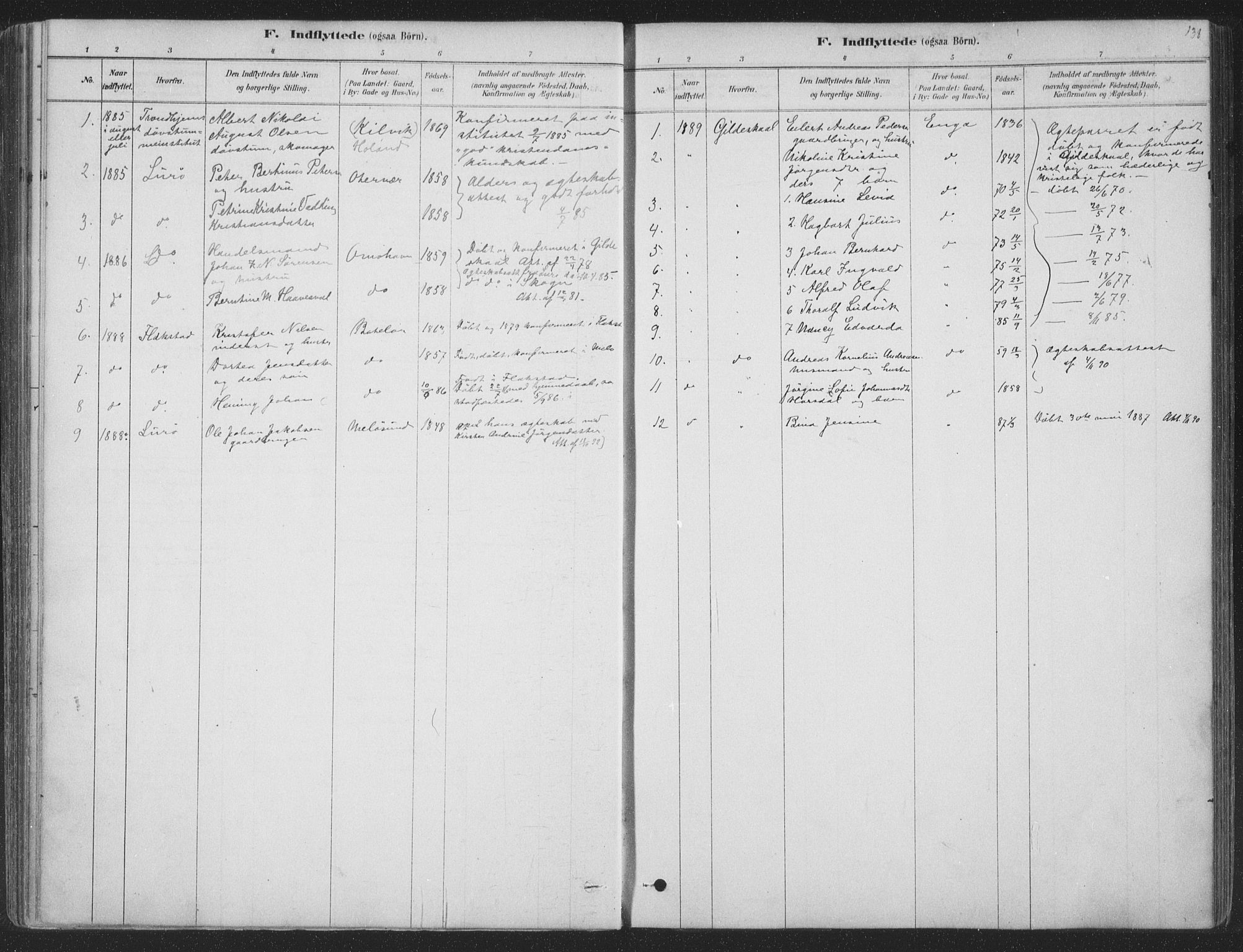 Ministerialprotokoller, klokkerbøker og fødselsregistre - Nordland, SAT/A-1459/843/L0627: Parish register (official) no. 843A02, 1878-1908, p. 138