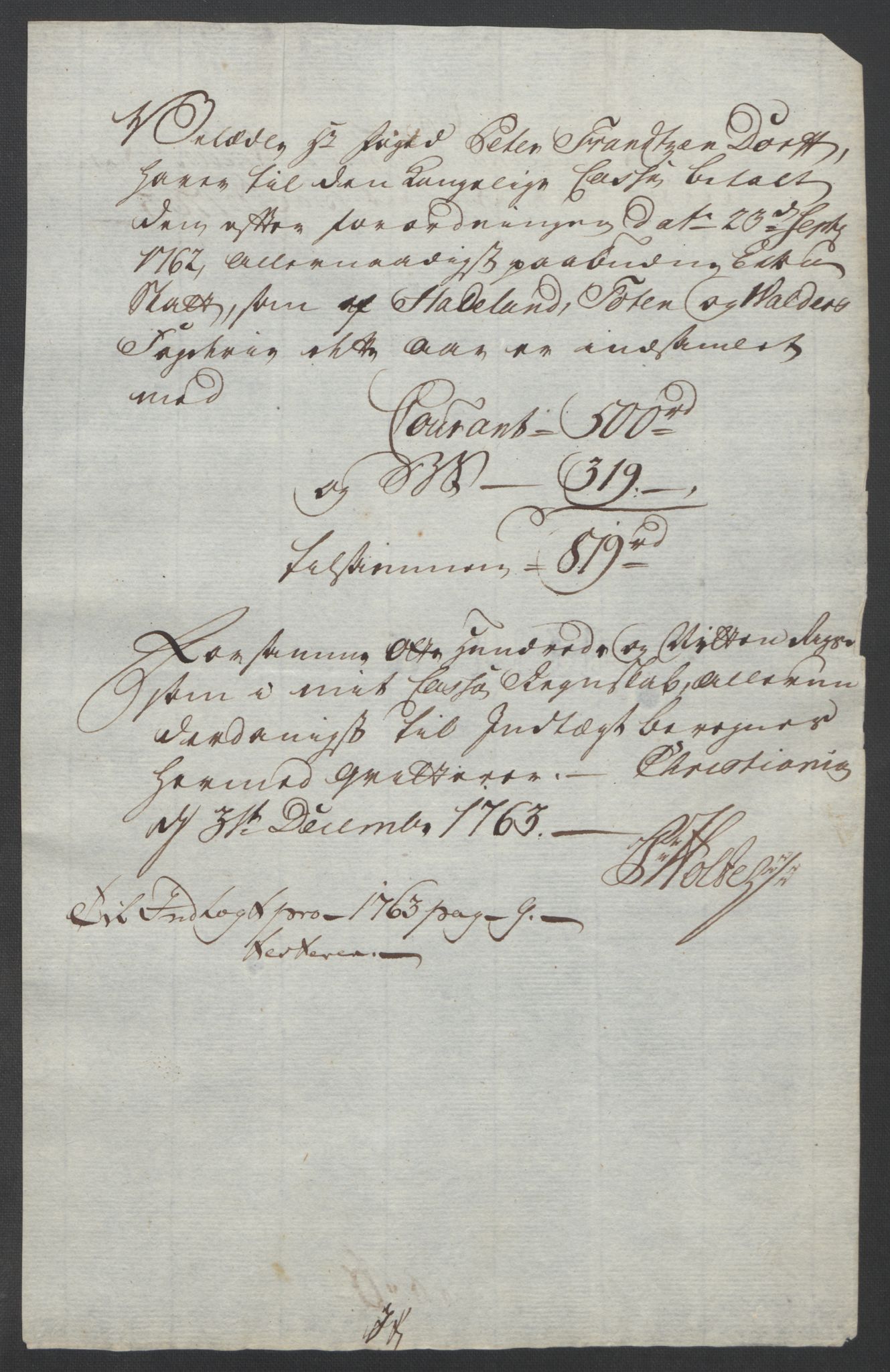 Rentekammeret inntil 1814, Reviderte regnskaper, Fogderegnskap, AV/RA-EA-4092/R19/L1399: Fogderegnskap Toten, Hadeland og Vardal, 1762-1783, p. 43