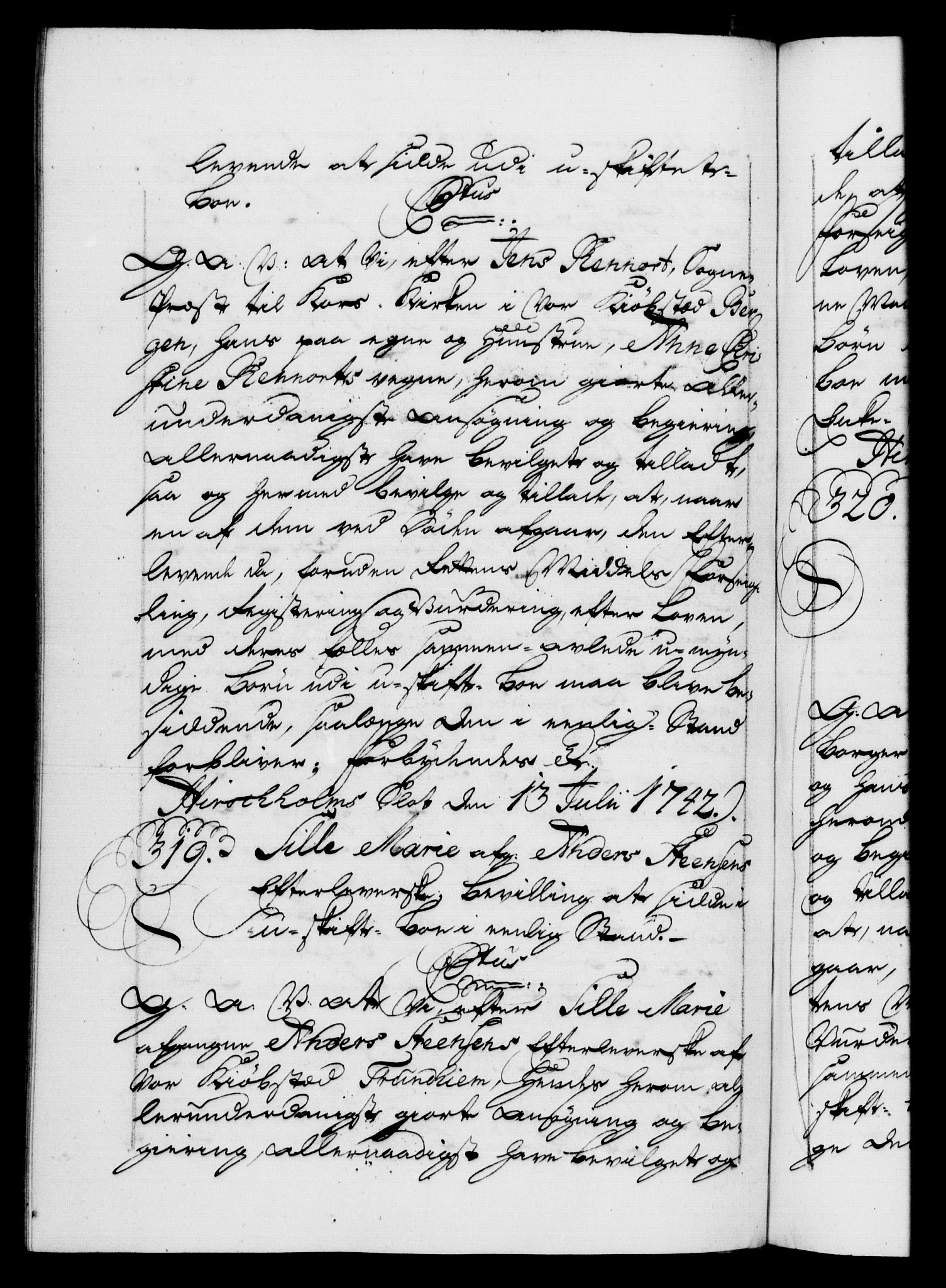 Danske Kanselli 1572-1799, AV/RA-EA-3023/F/Fc/Fca/Fcaa/L0032: Norske registre, 1741-1742, p. 602b