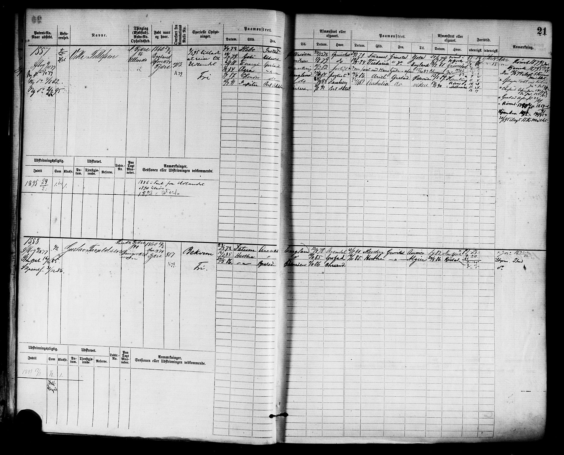 Grimstad mønstringskrets, AV/SAK-2031-0013/F/Fb/L0003: Hovedrulle nr 1517-2276, F-6, 1877-1888, p. 24