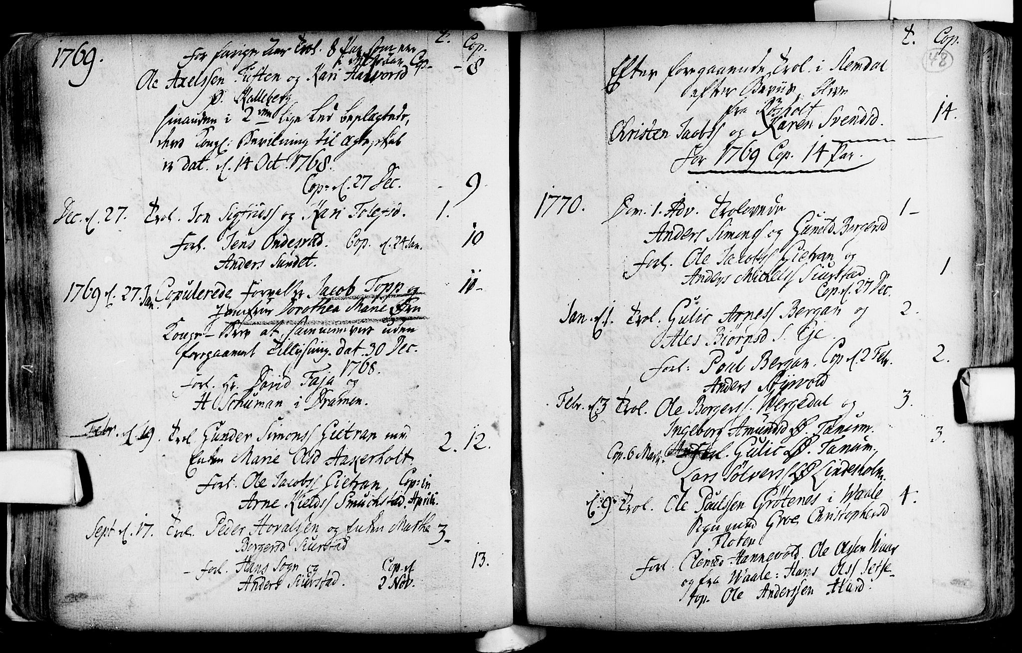 Lardal kirkebøker, SAKO/A-350/F/Fa/L0004: Parish register (official) no. i 4, 1733-1815, p. 48