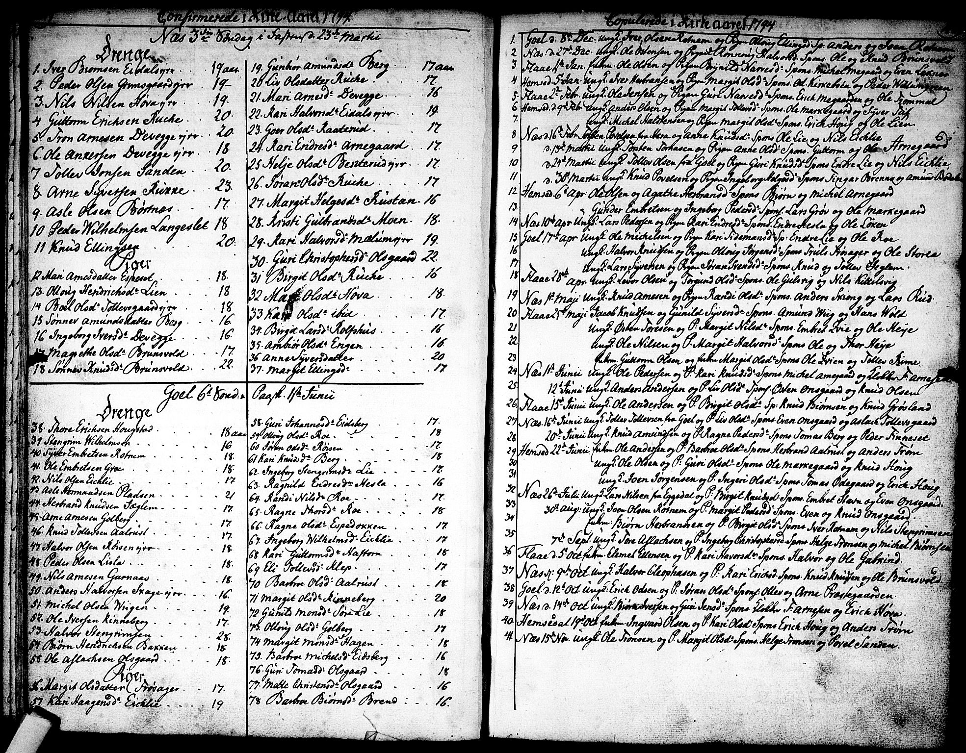 Nes kirkebøker, SAKO/A-236/F/Fa/L0005: Parish register (official) no. 5, 1787-1807, p. 124-125