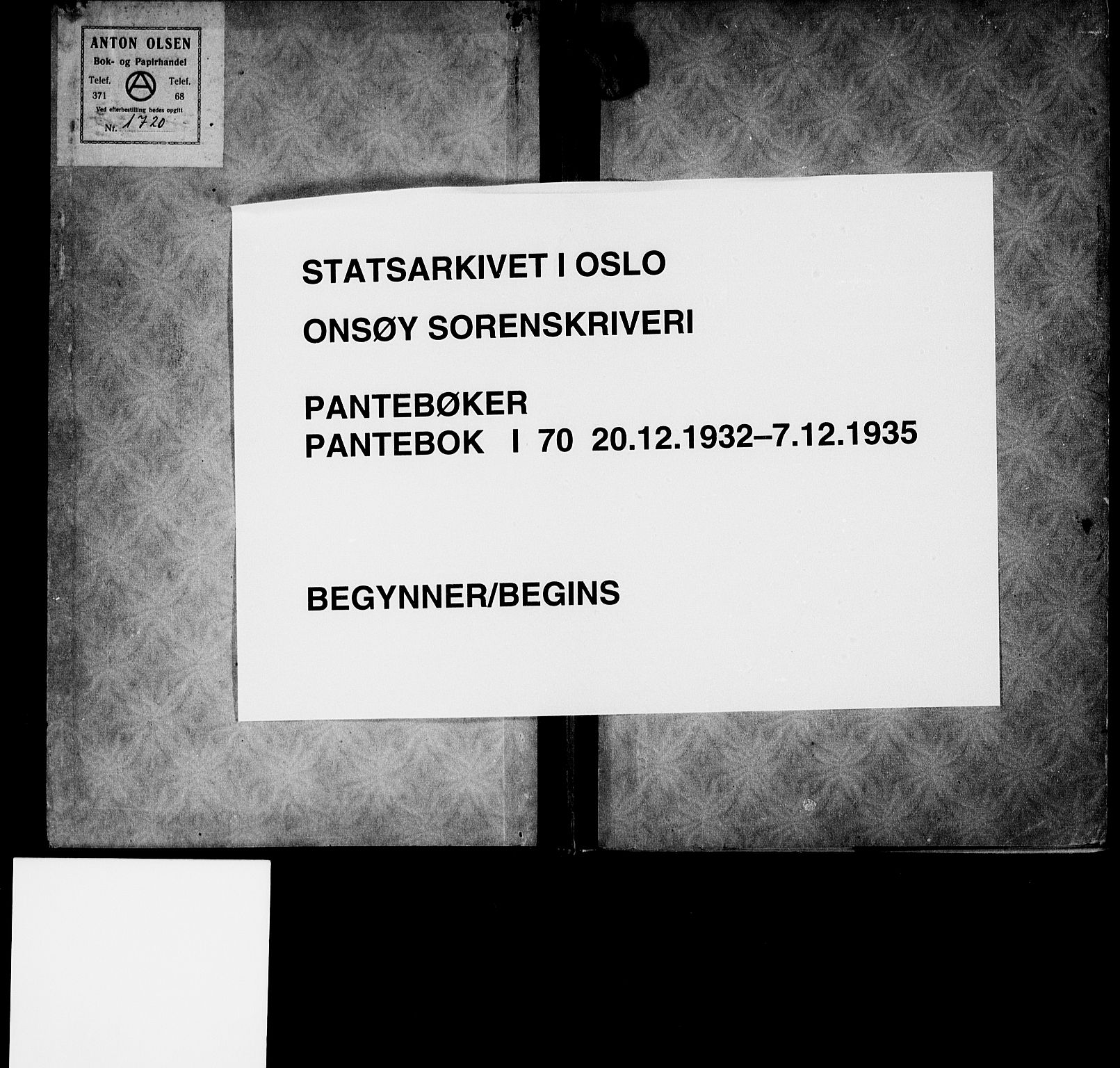Onsøy sorenskriveri, SAO/A-10474/G/Ga/Gaa/L0070: Mortgage book no. I 70, 1932-1935