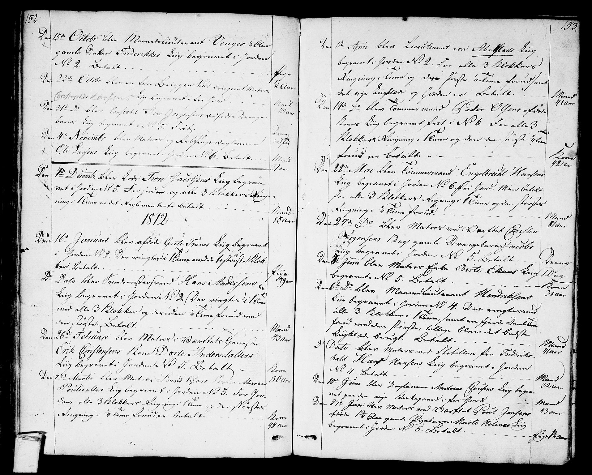 Stavern kirkebøker, SAKO/A-318/F/Fa/L0004: Parish register (official) no. 4, 1809-1816, p. 152-153