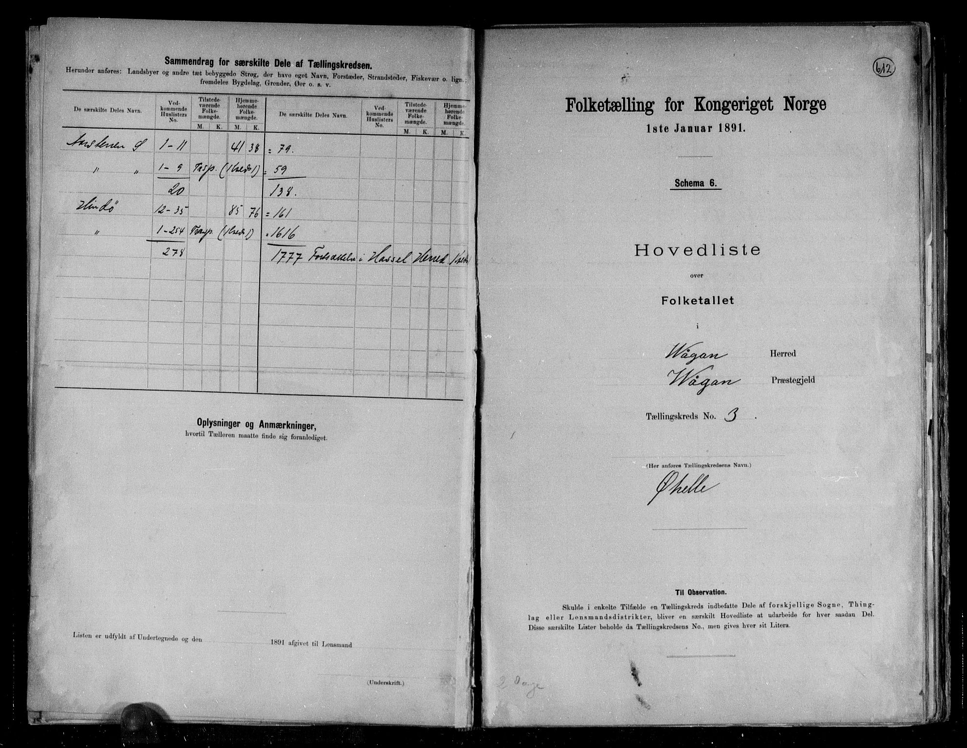 RA, 1891 census for 1865 Vågan, 1891, p. 14