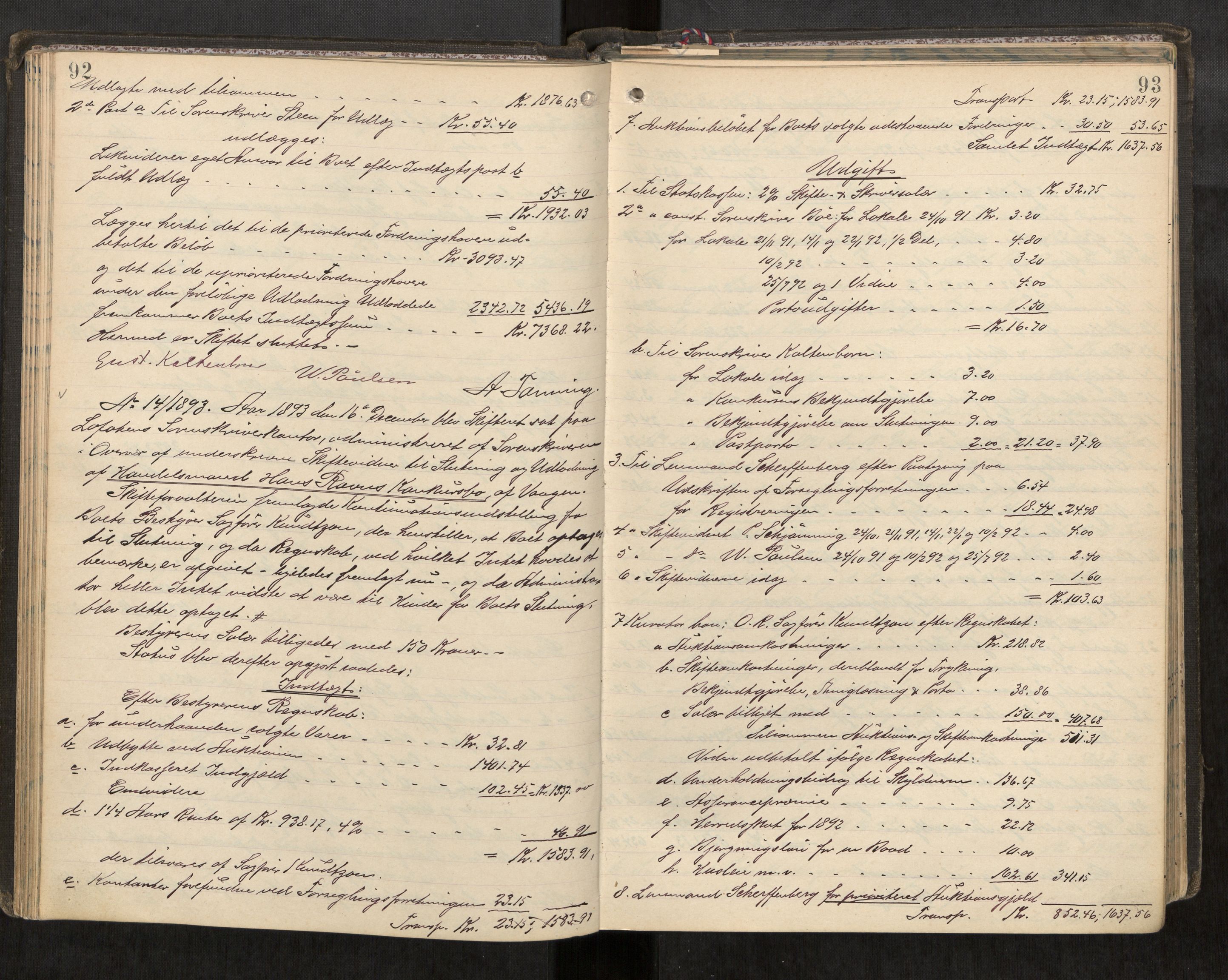 Lofoten sorenskriveri, AV/SAT-A-0017/1/3/3A/L0005: Skifteprotokoll, 1892-1897, p. 92-93