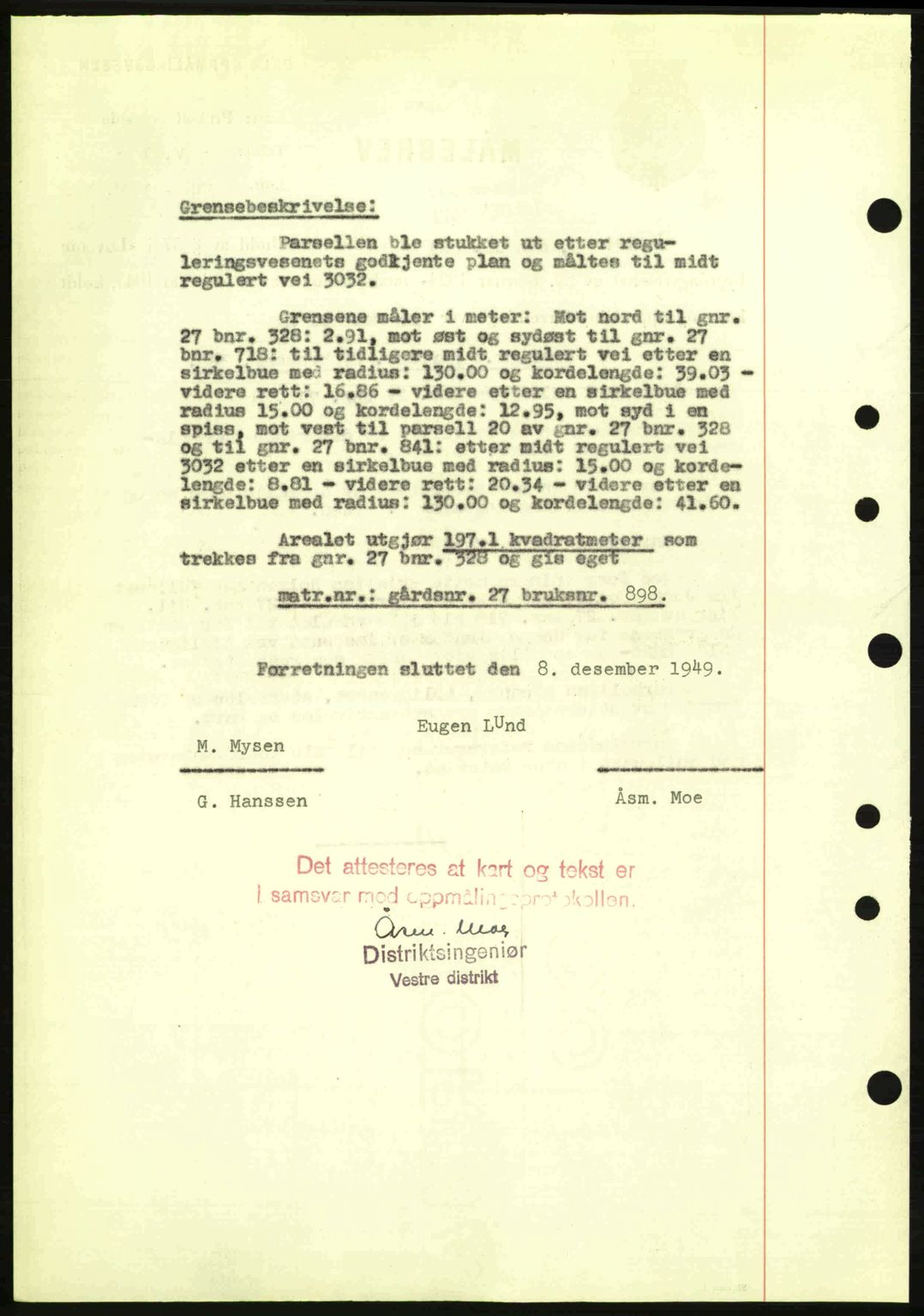Oslo byskriverembete, AV/SAO-A-10227/G/Gb/Gbd/Gbda/L0017: Mortgage book no. A215, 1949-1950, Diary no: : 15064/1949