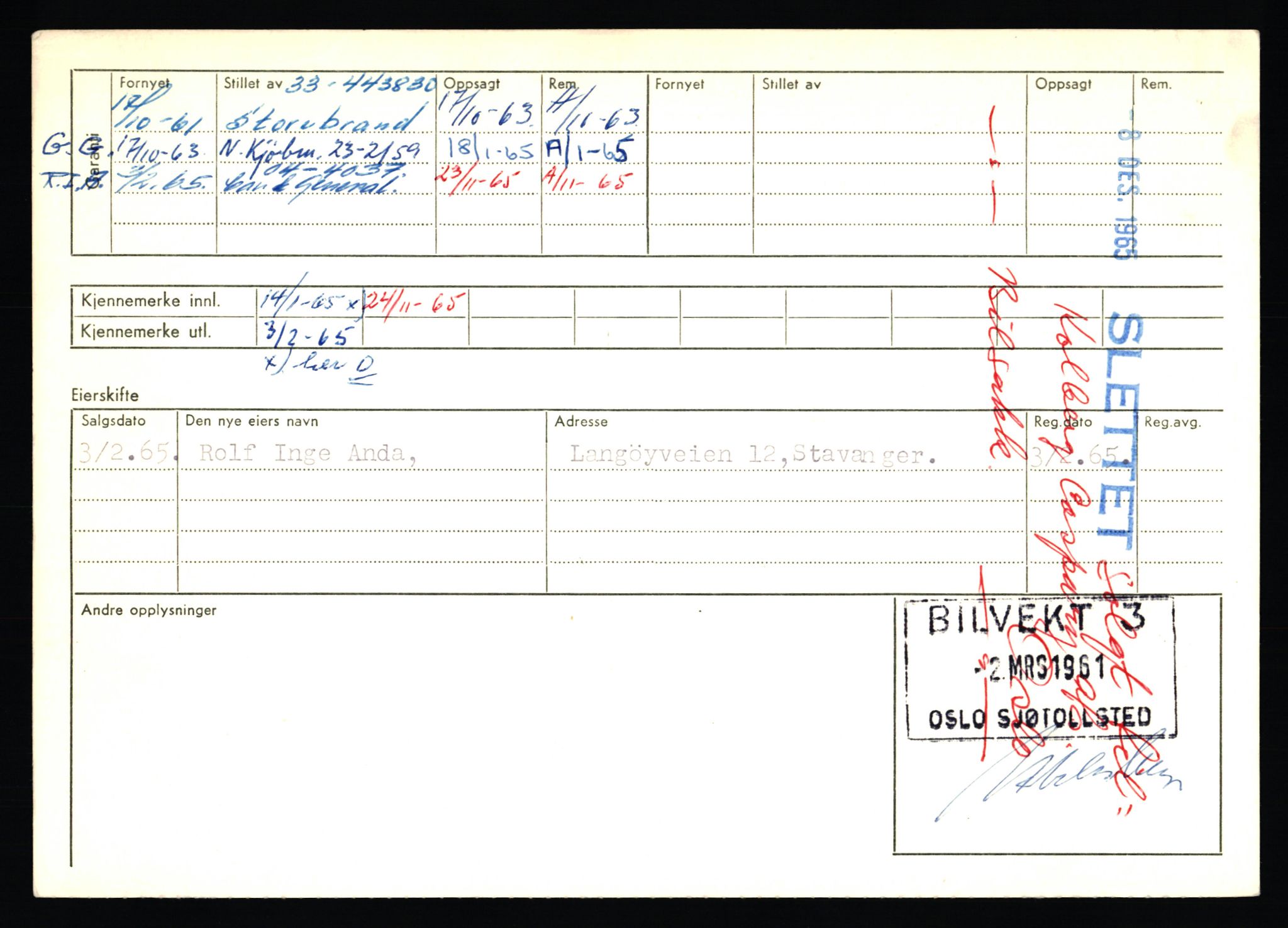 Stavanger trafikkstasjon, AV/SAST-A-101942/0/F/L0075: L-88800 - L-92499, 1930-1971, p. 1094