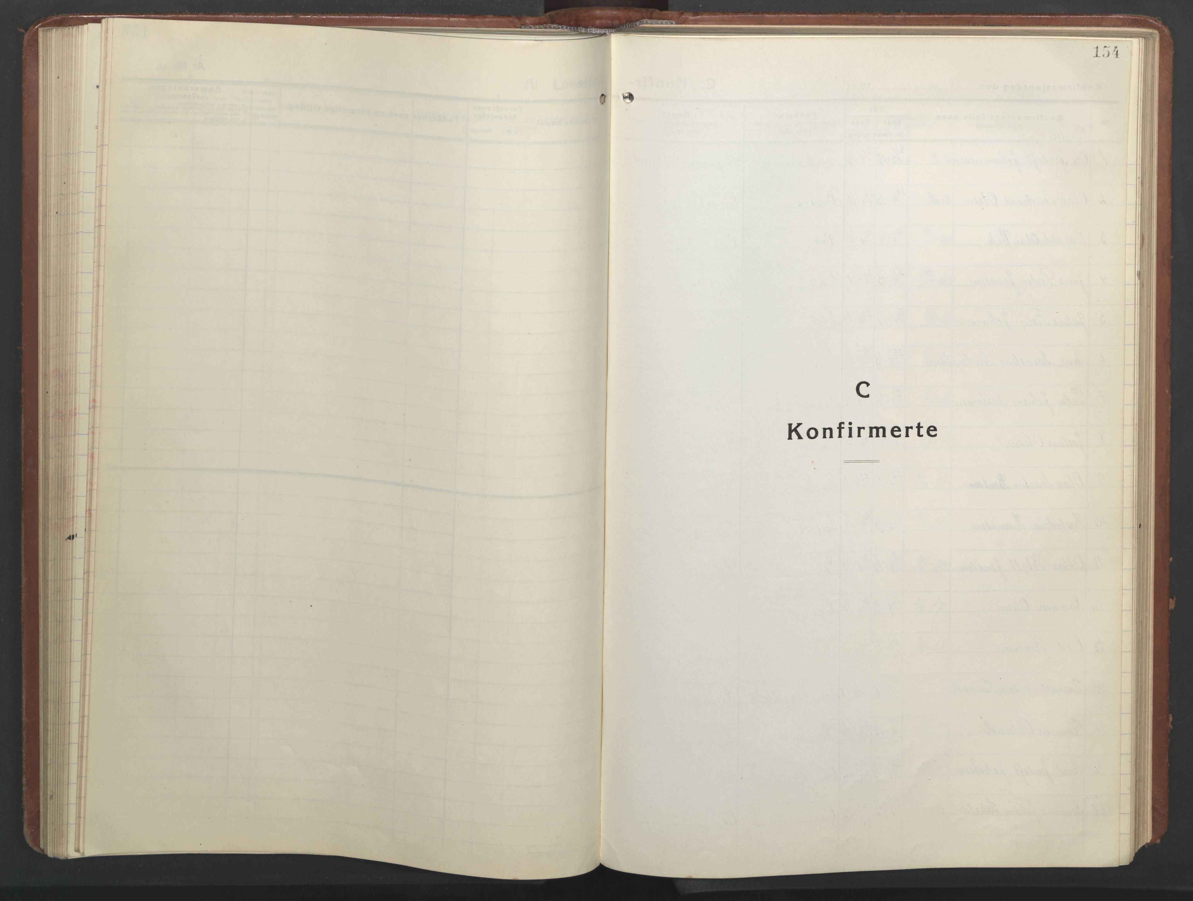 Ministerialprotokoller, klokkerbøker og fødselsregistre - Nordland, SAT/A-1459/847/L0680: Parish register (copy) no. 847C08, 1930-1947, p. 154