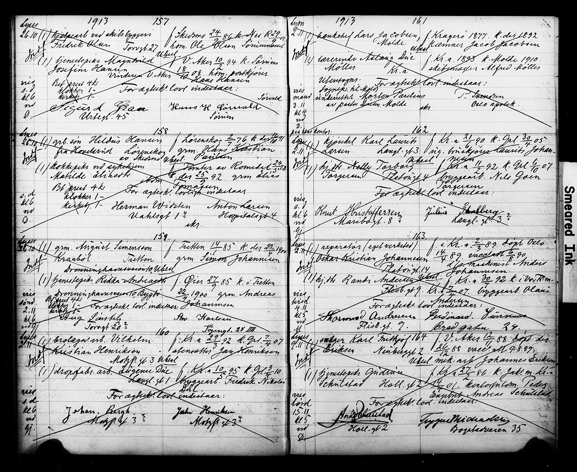 Grønland prestekontor Kirkebøker, AV/SAO-A-10848/H/Ha/L0001: Banns register no. 1, 1912-1918