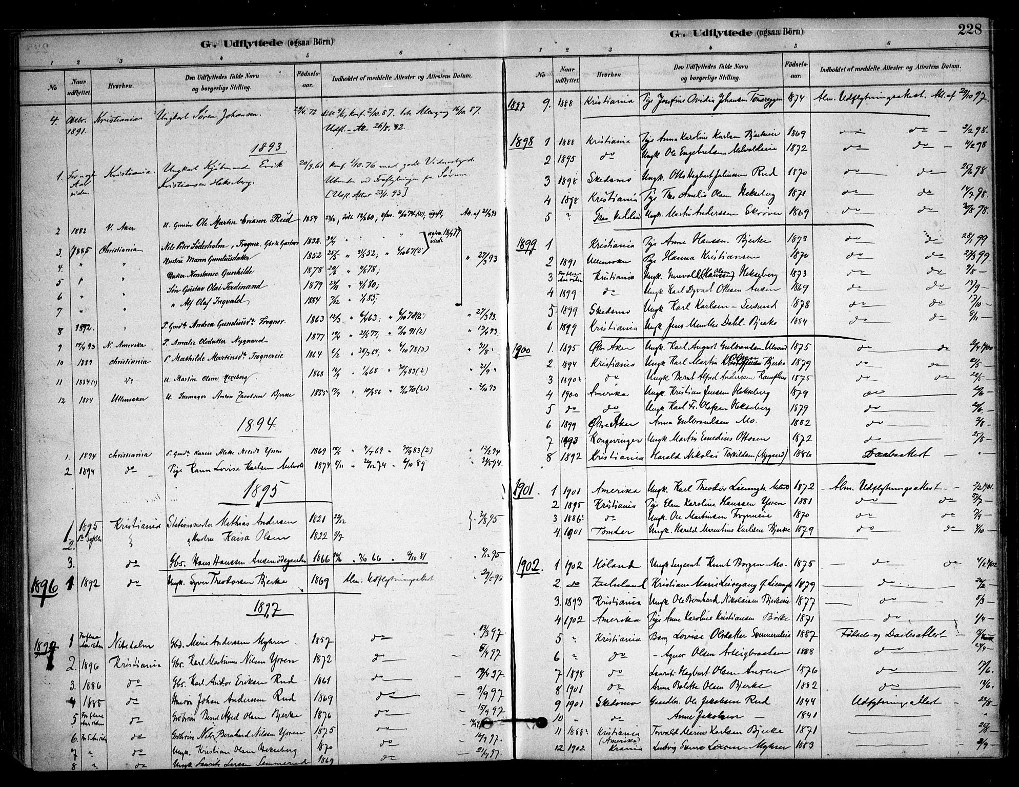 Sørum prestekontor Kirkebøker, SAO/A-10303/F/Fb/L0001: Parish register (official) no. II 1, 1878-1915, p. 228