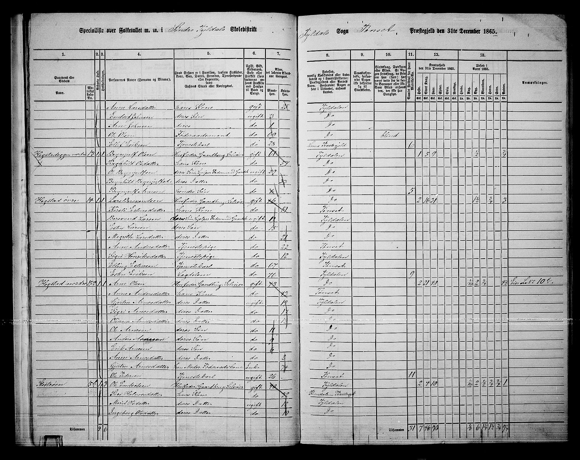 RA, 1865 census for Tynset, 1865, p. 18