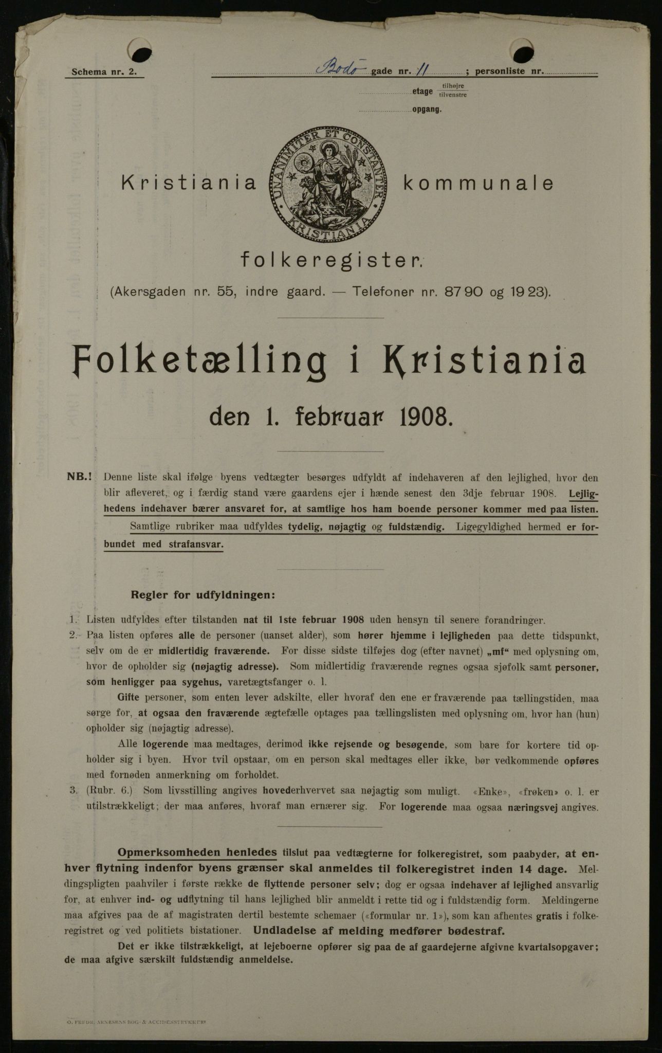 OBA, Municipal Census 1908 for Kristiania, 1908, p. 6590