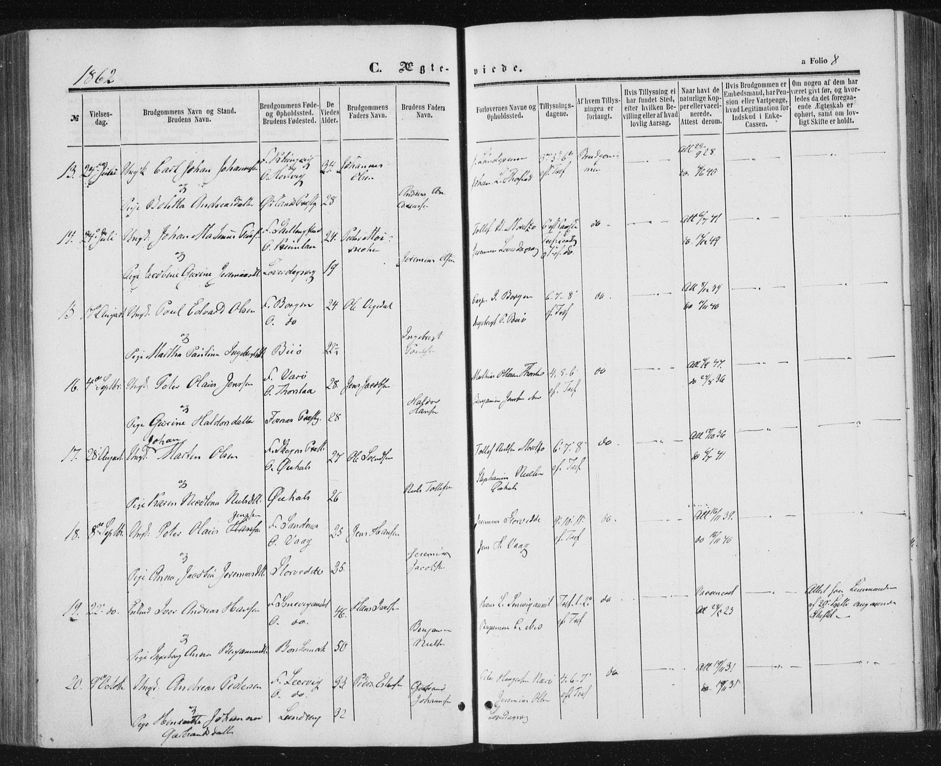 Ministerialprotokoller, klokkerbøker og fødselsregistre - Nord-Trøndelag, SAT/A-1458/784/L0670: Parish register (official) no. 784A05, 1860-1876, p. 8