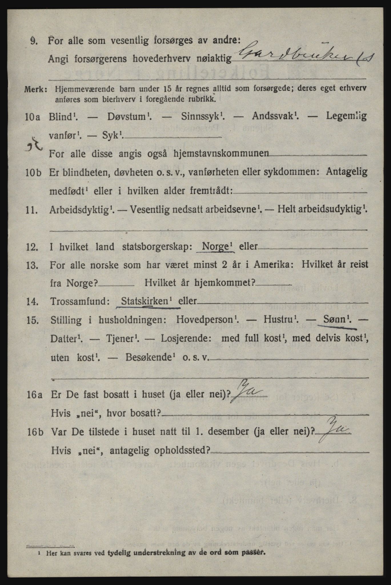 SAO, 1920 census for Berg, 1920, p. 7424