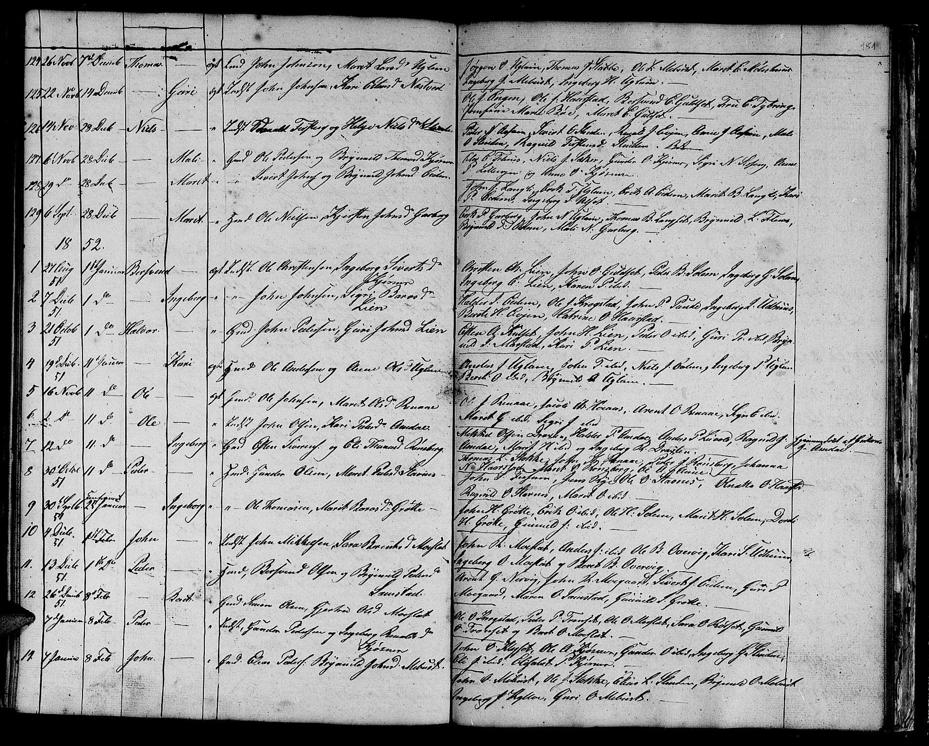 Ministerialprotokoller, klokkerbøker og fødselsregistre - Sør-Trøndelag, SAT/A-1456/695/L1154: Parish register (copy) no. 695C05, 1842-1858, p. 181