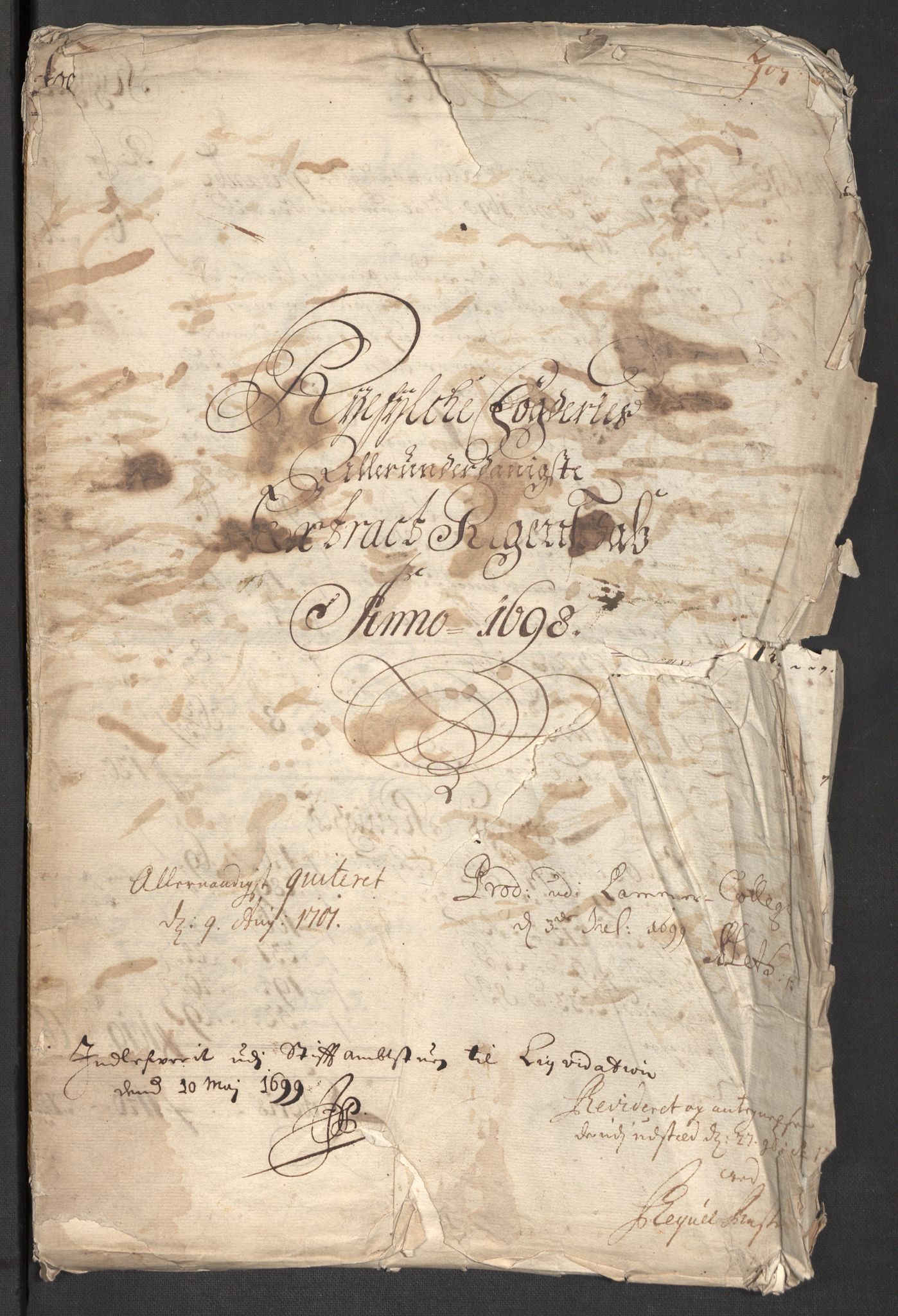 Rentekammeret inntil 1814, Reviderte regnskaper, Fogderegnskap, RA/EA-4092/R47/L2858: Fogderegnskap Ryfylke, 1697-1700, p. 184